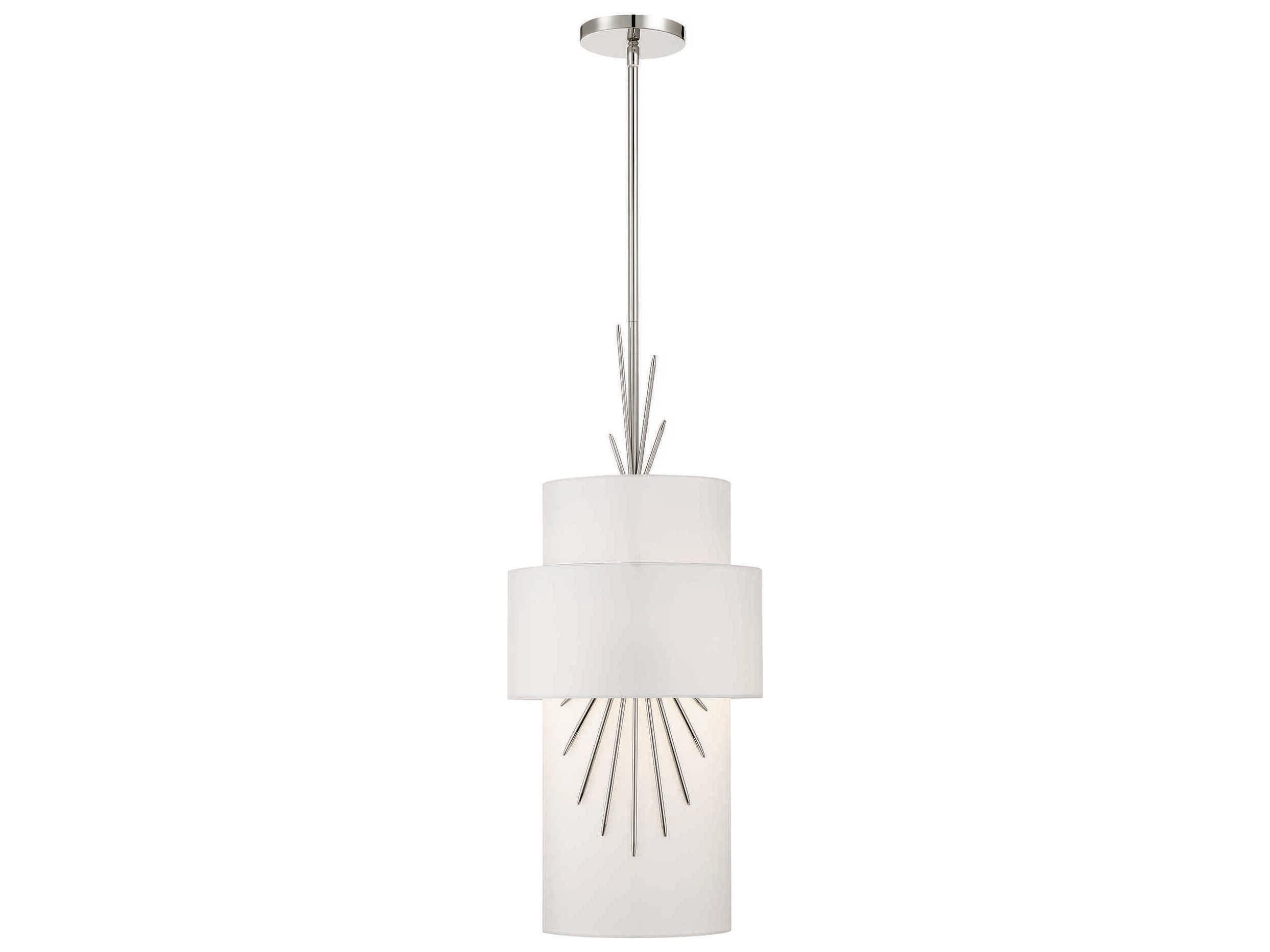 George Kovacs Gramercy 1-Light Polished Nickel Cylinder Mini Pendant