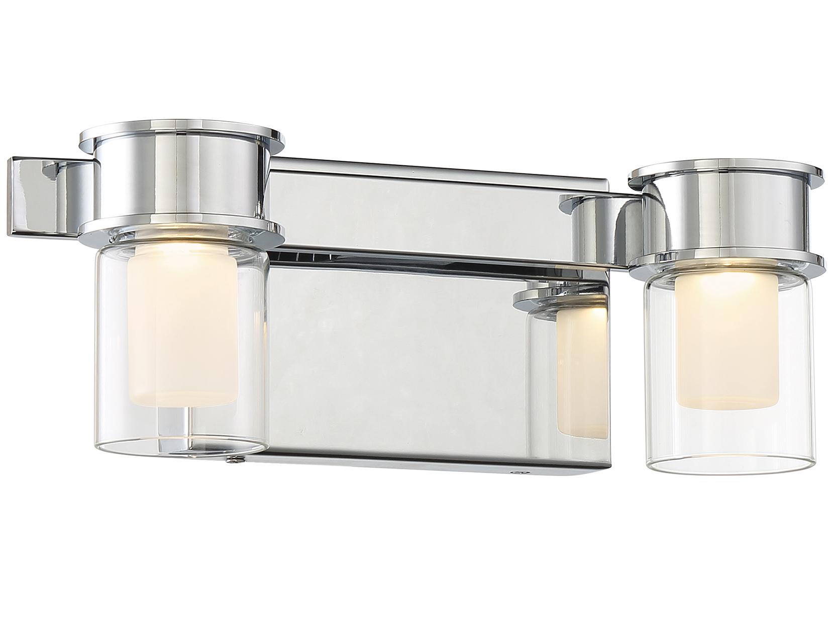 George Kovacs Herald Square 2-Light Chrome Glass LED Vanity Light