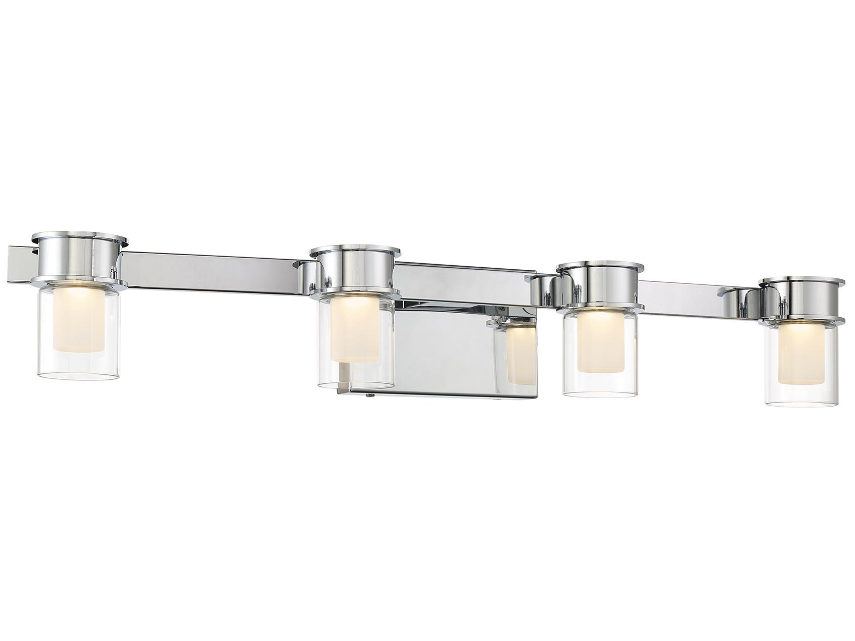George Kovacs Herald Square 4-Light Chrome Glass LED Vanity Light