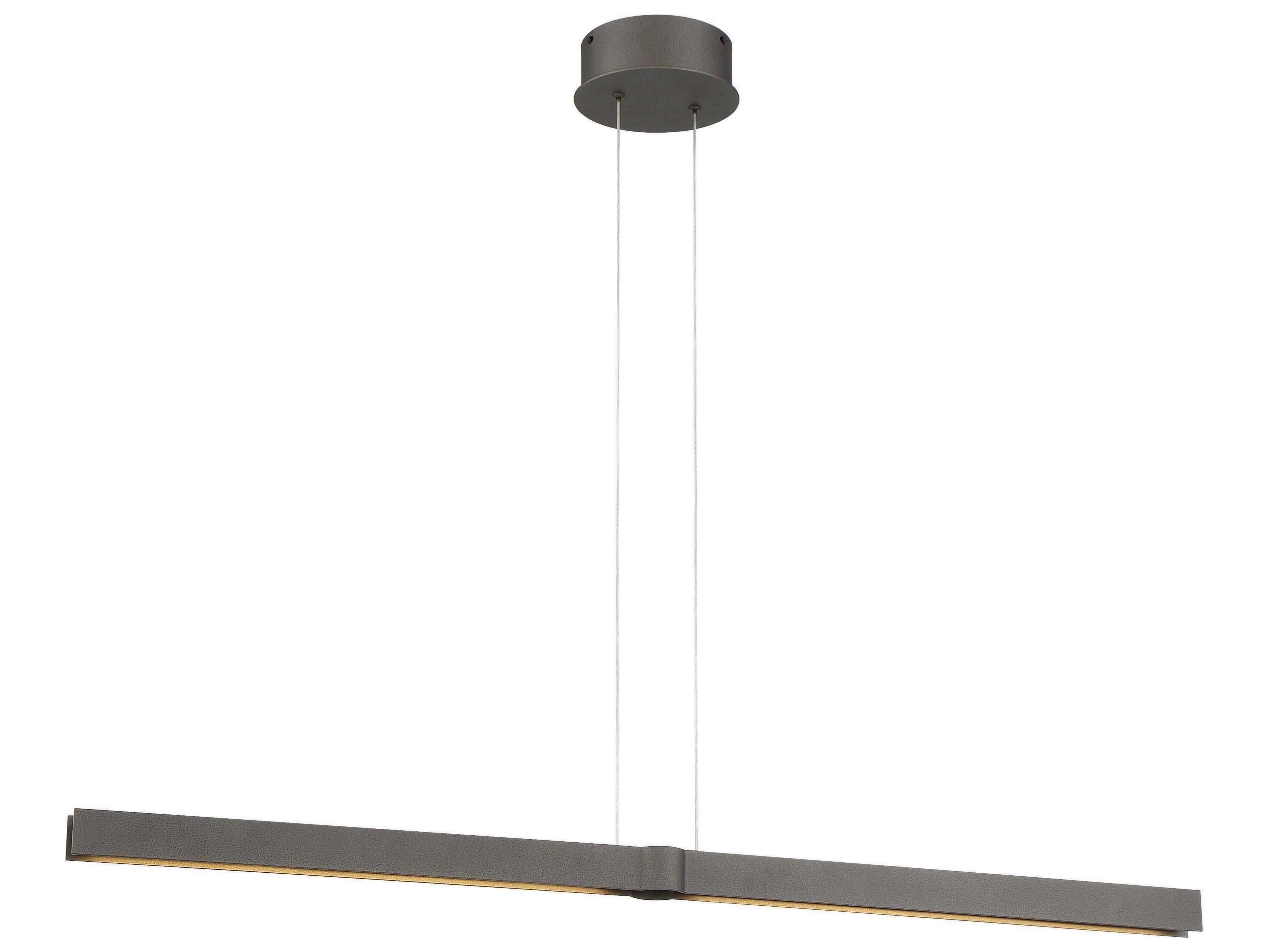 George Kovacs Structure 2-Light Smoked Iron Gray Linear Island Pendant