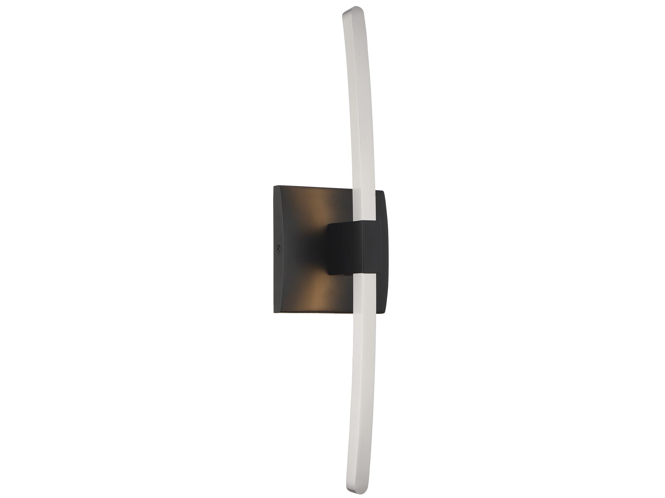George Kovacs Archer 1-Light Coal Brushed Nickel Black LED Wall Sconce