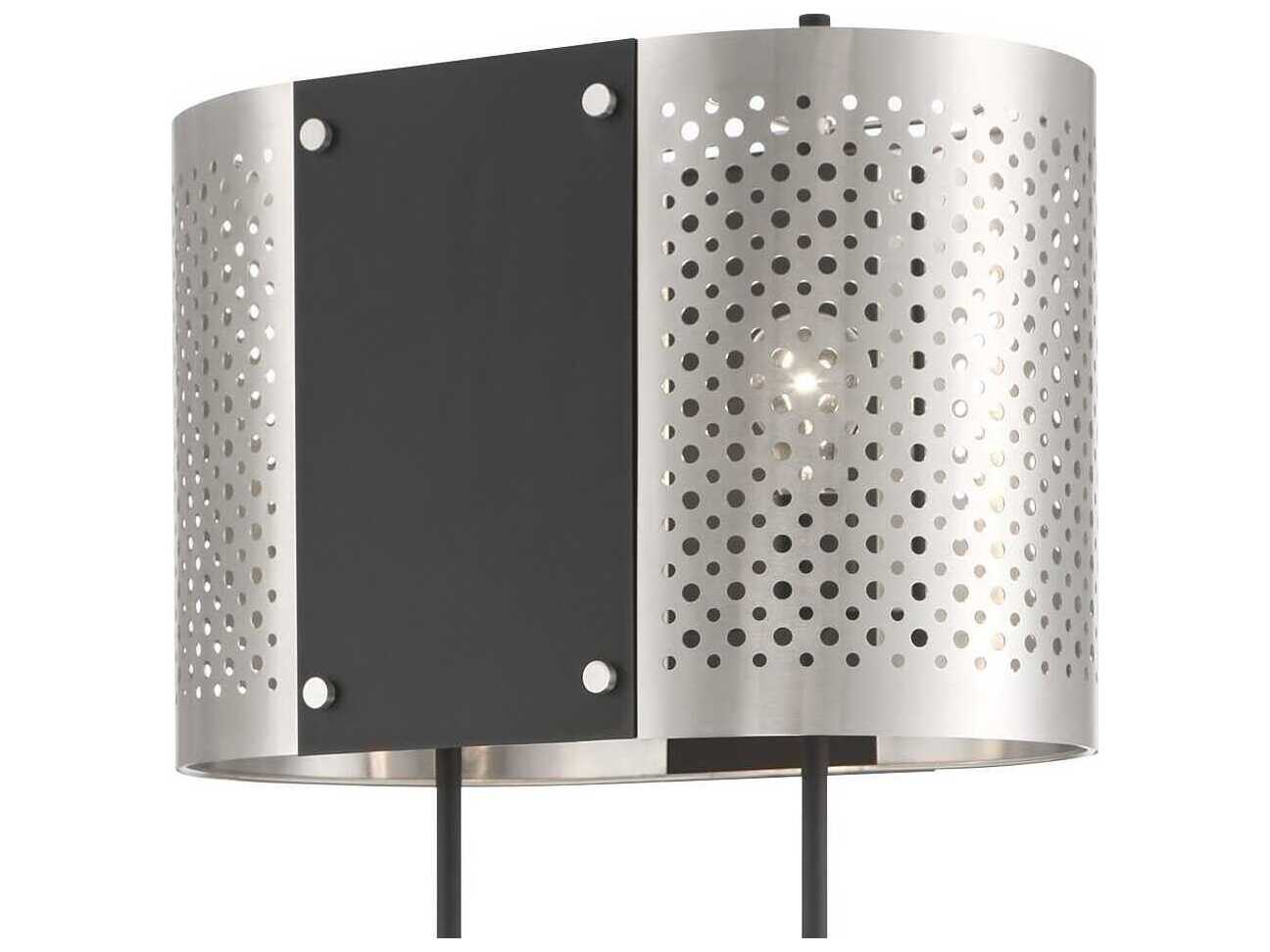 George Kovacs Noho Brushed Nickel Sand Coal Black Buffet Lamp