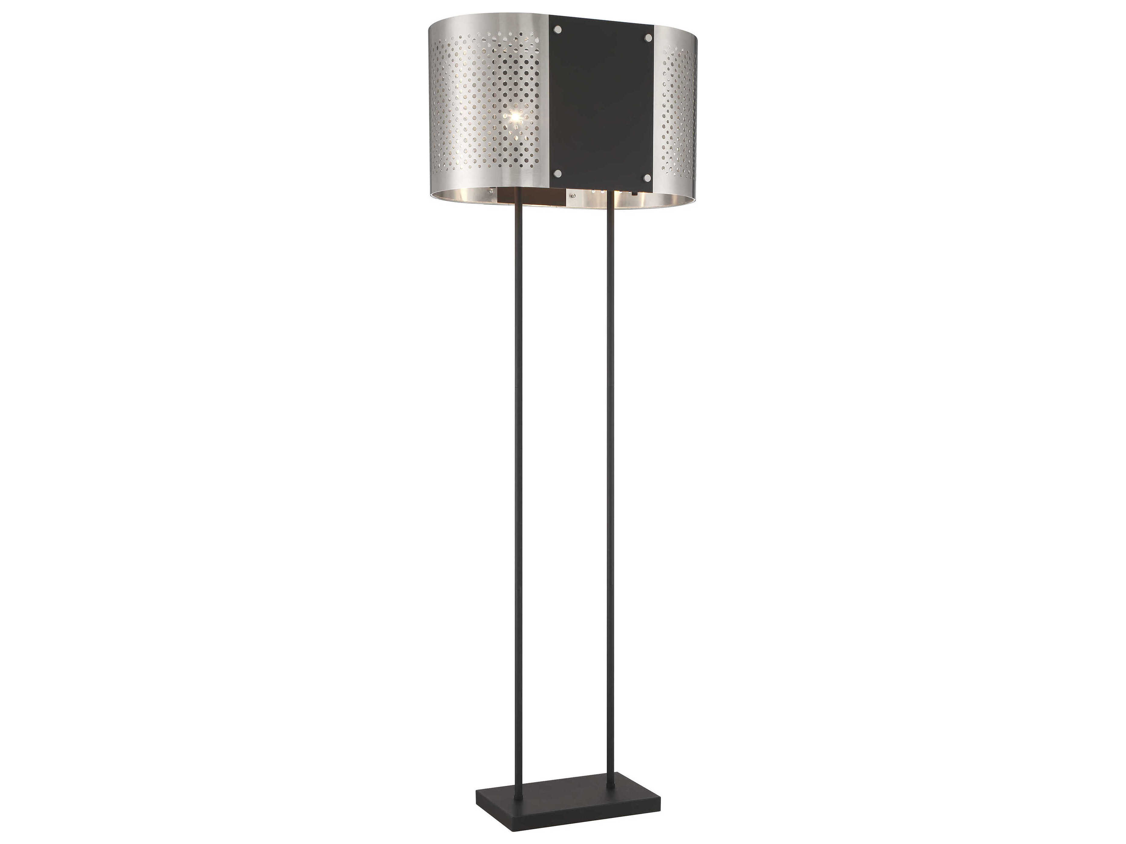 George Kovacs Noho Brushed Nickel Sand Coal Black Floor Lamp