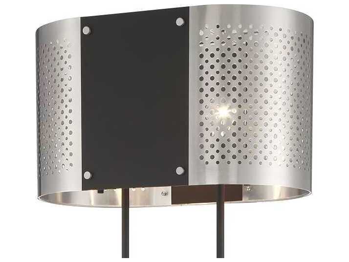 George Kovacs Noho Brushed Nickel Sand Coal Black Floor Lamp