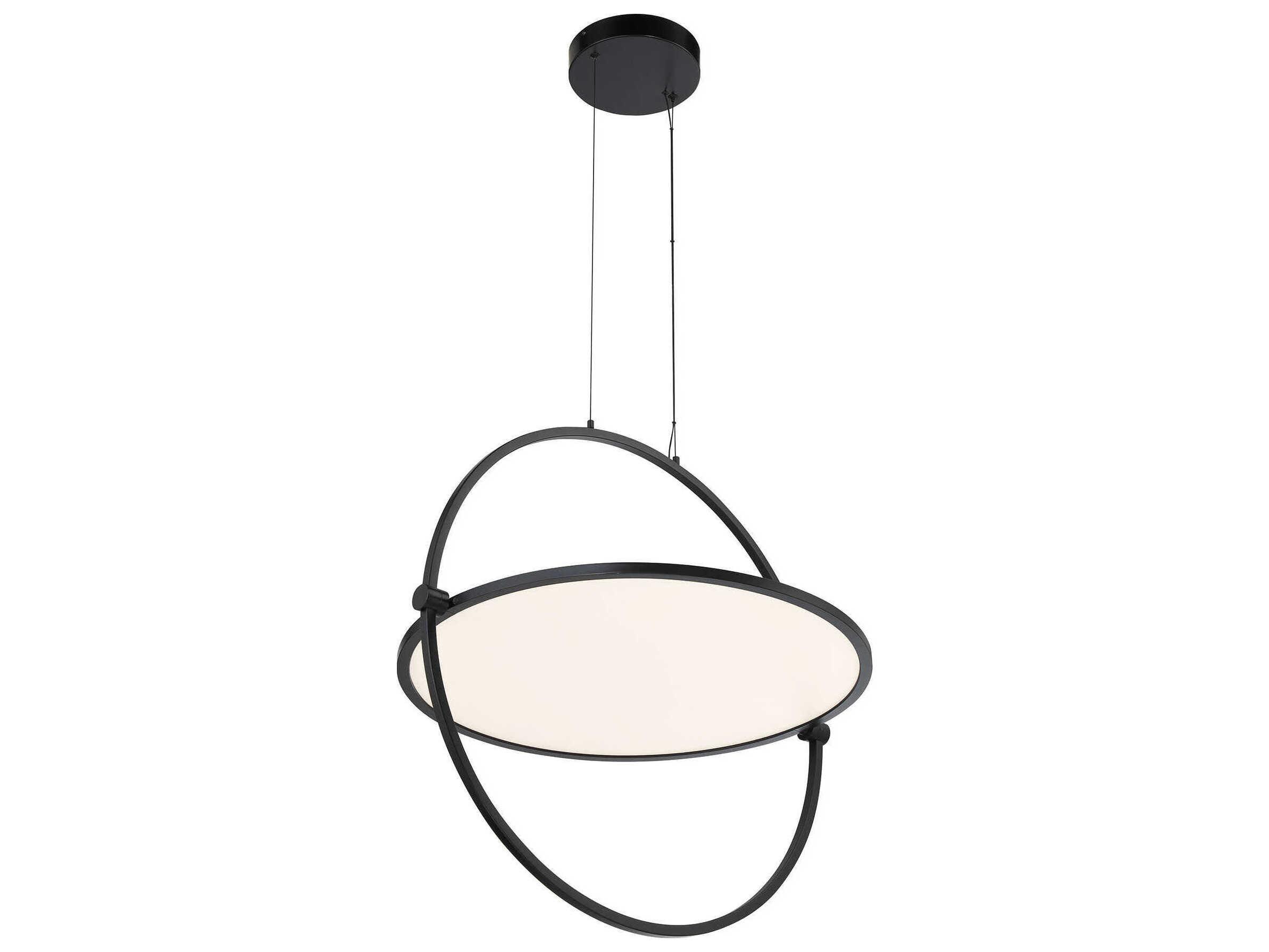 George Kovacs Studio 1-Light Coal Black LED Round Pendant
