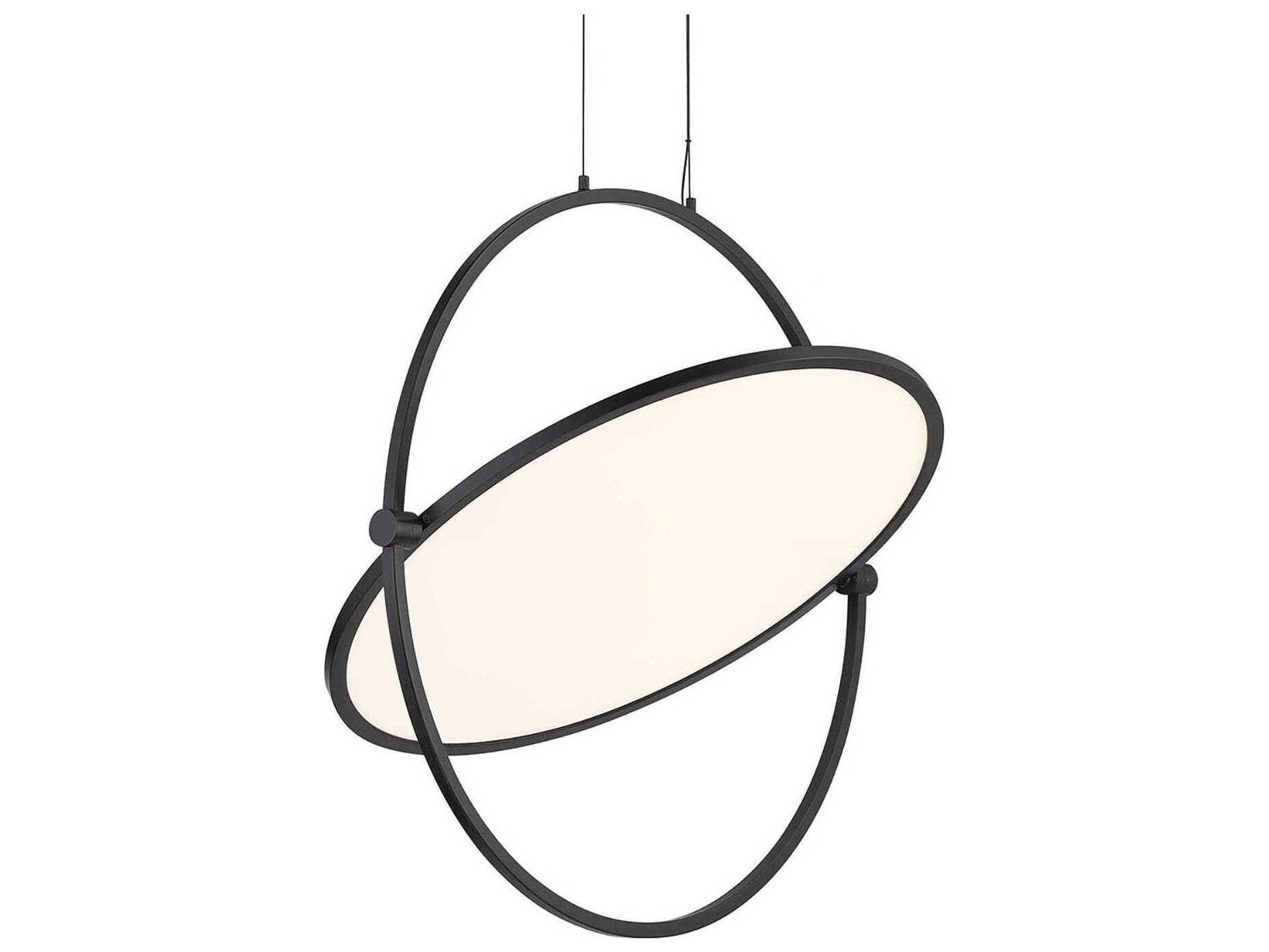 George Kovacs Studio 1-Light Coal Black LED Round Pendant