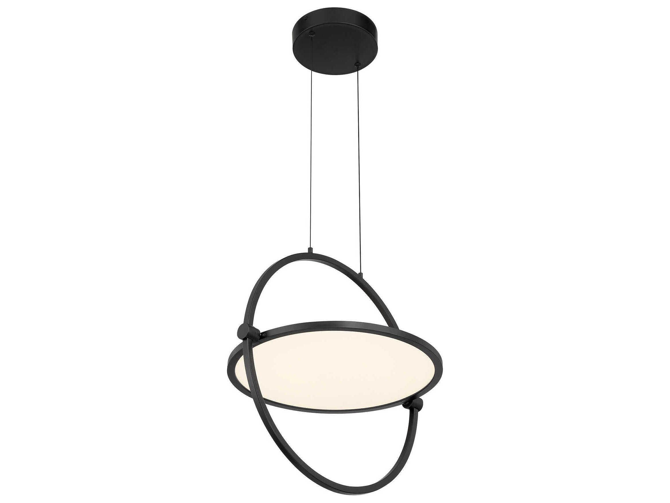 George Kovacs Studio 1-Light Coal Black LED Round Pendant