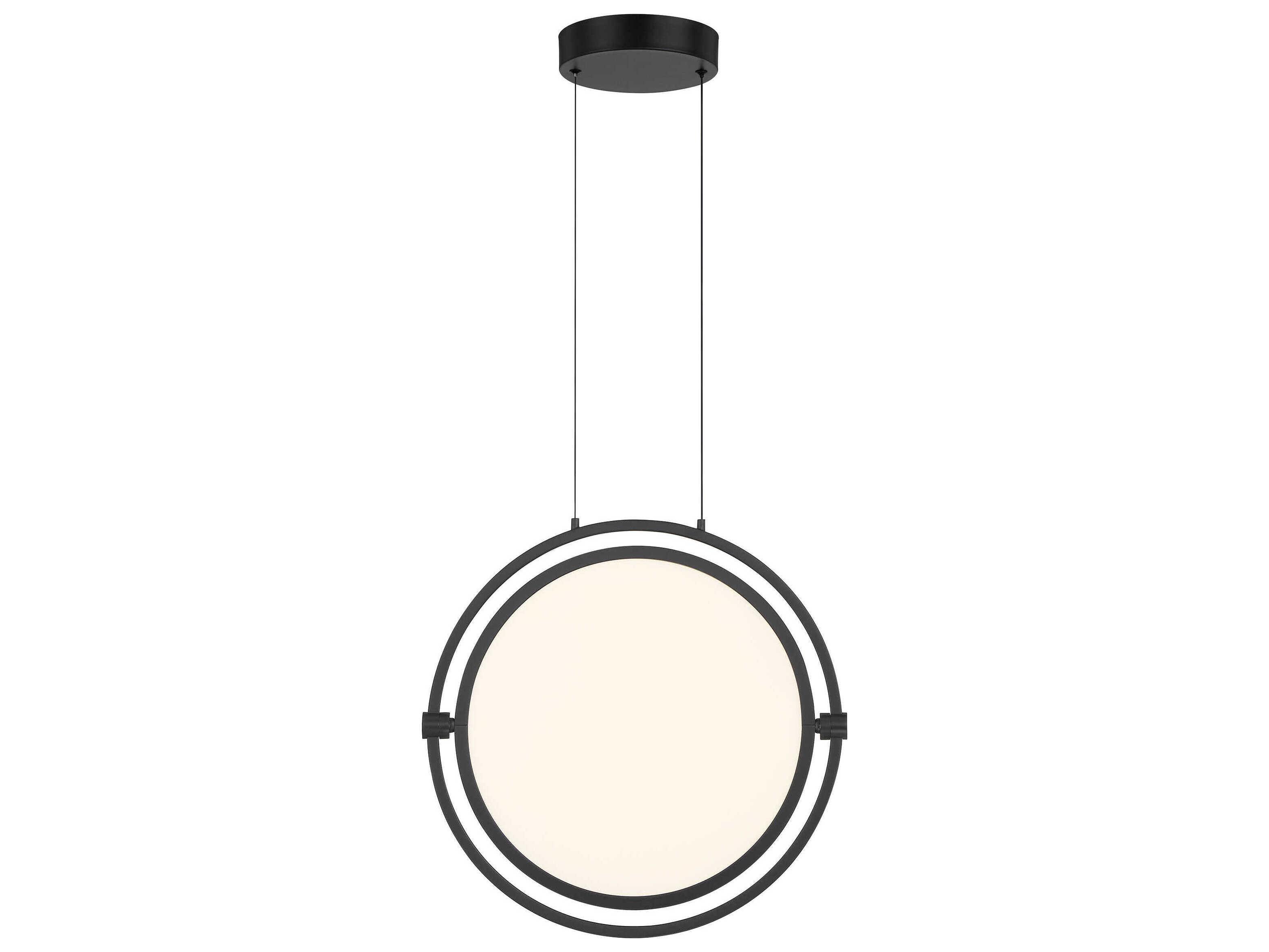 George Kovacs Studio 1-Light Coal Black LED Round Pendant