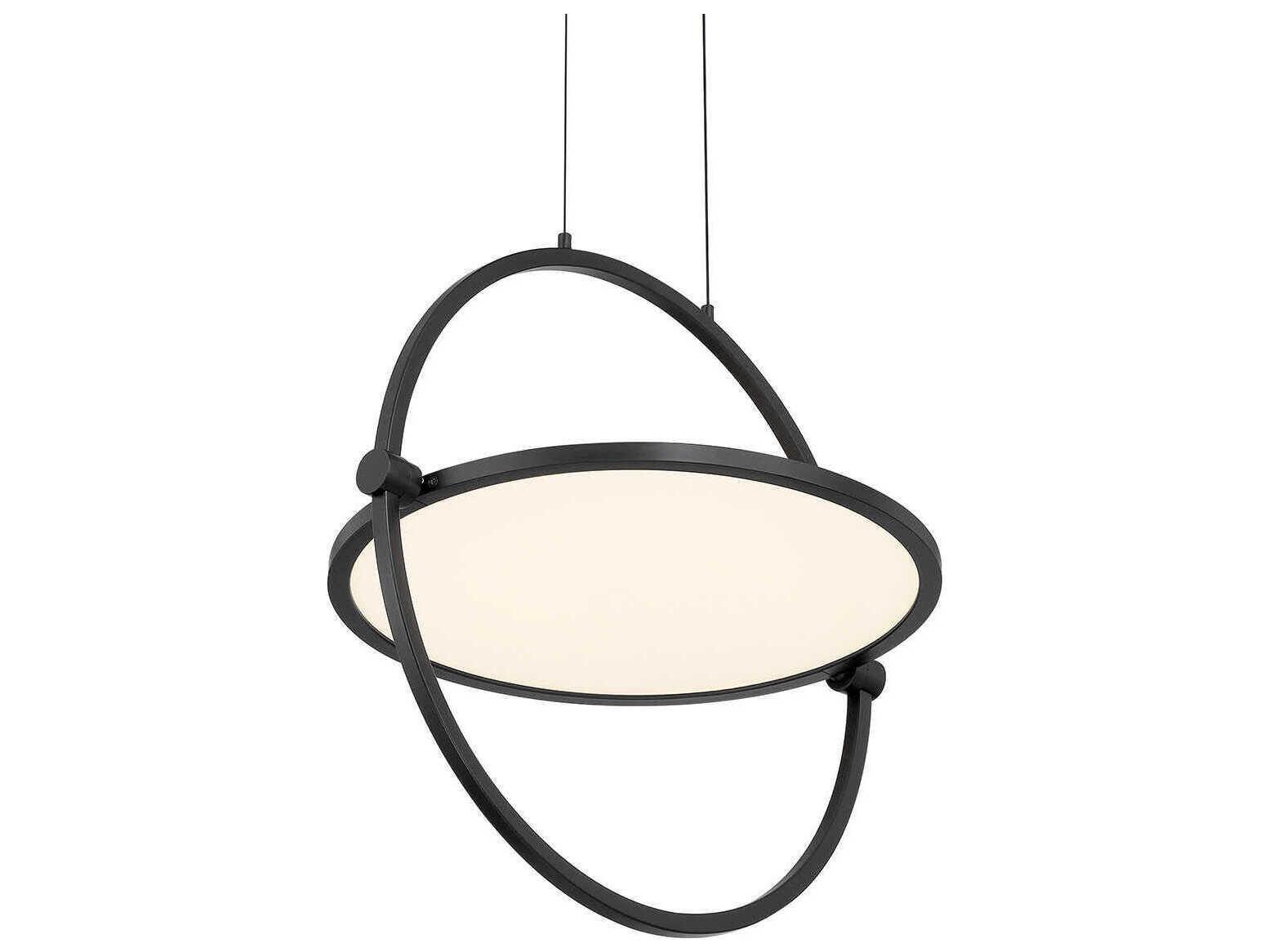 George Kovacs Studio 1-Light Coal Black LED Round Pendant