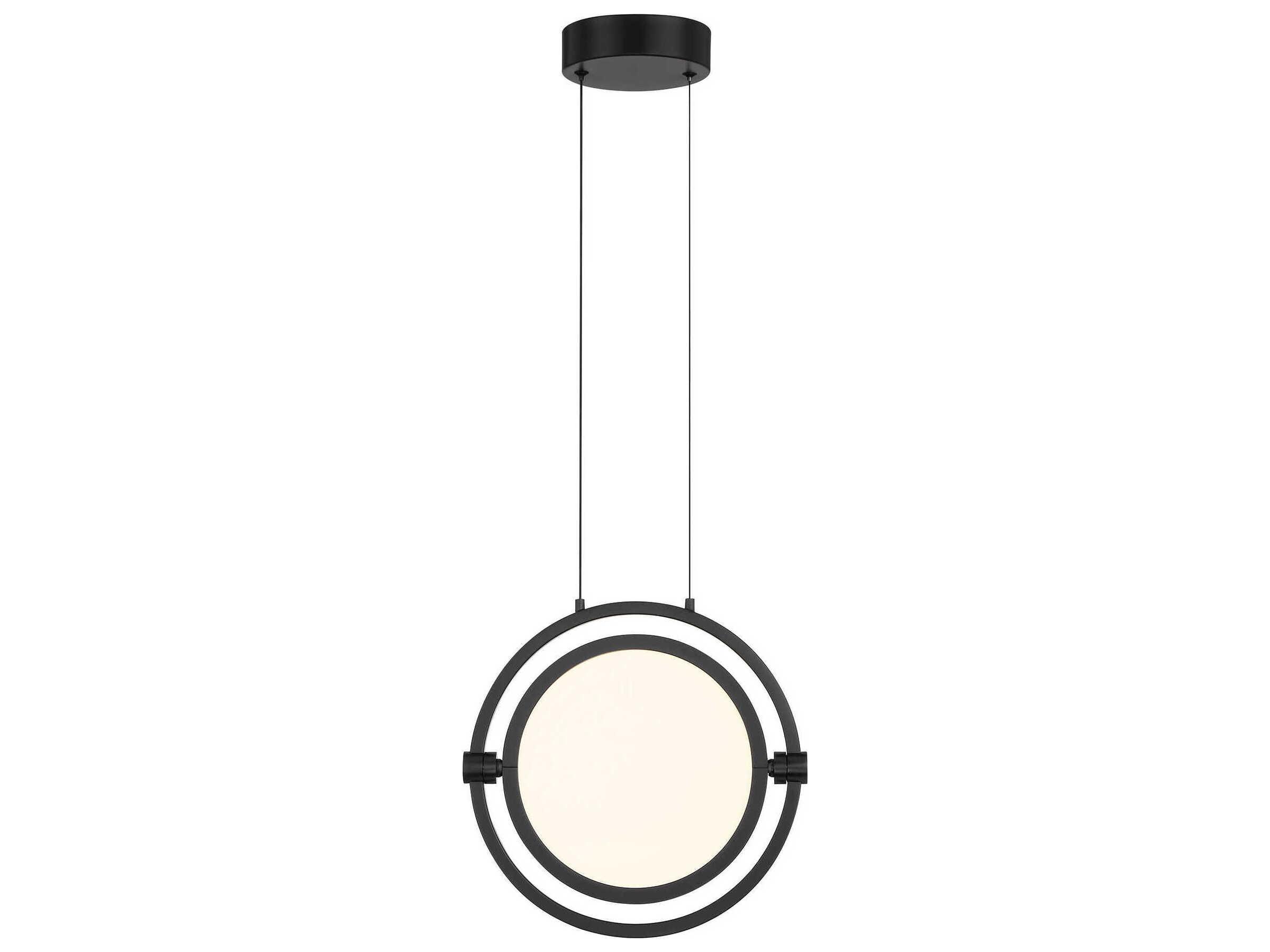 George Kovacs Studio 1-Light Coal Black LED Round Mini Pendant