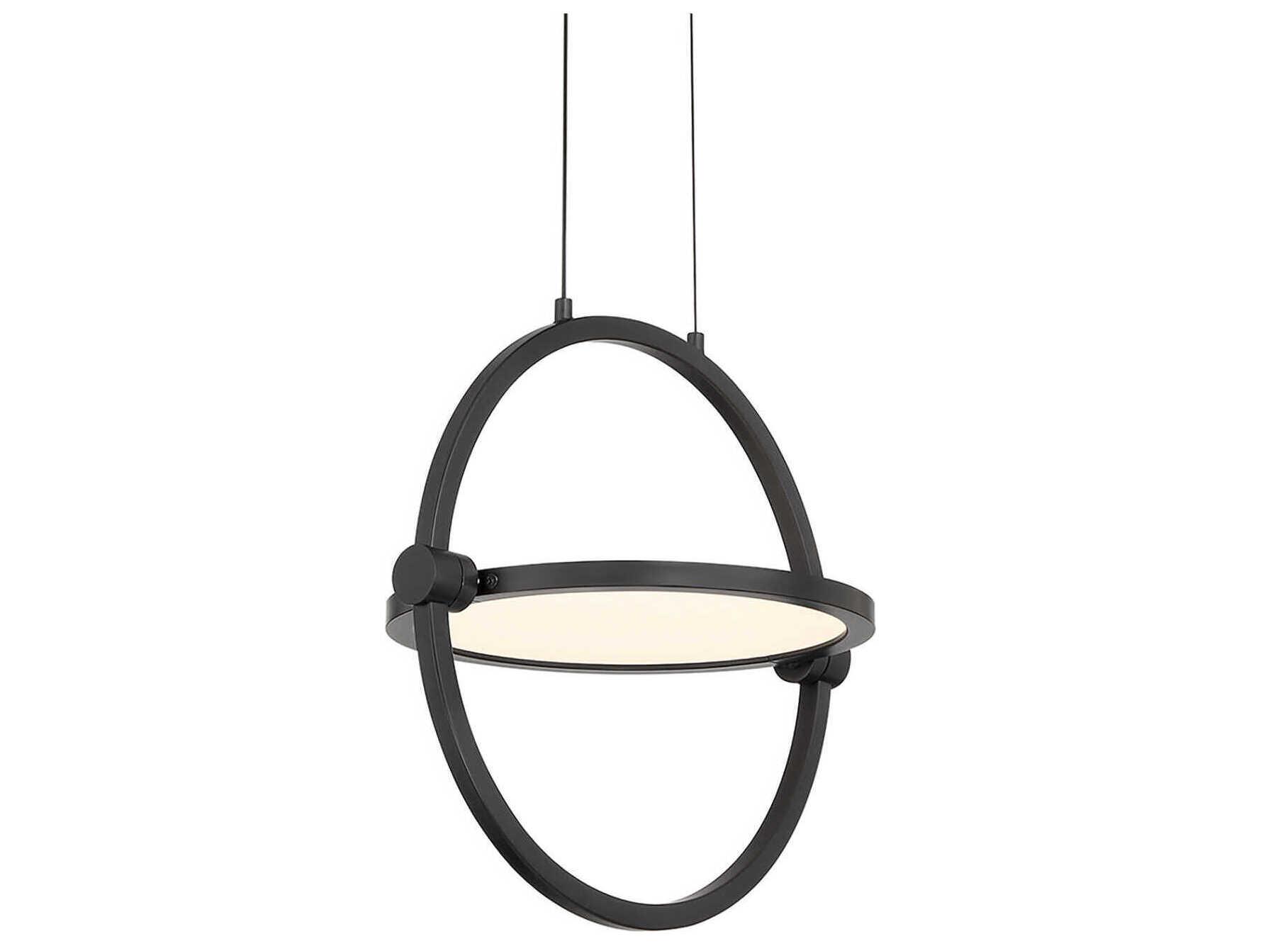 George Kovacs Studio 1-Light Coal Black LED Round Mini Pendant