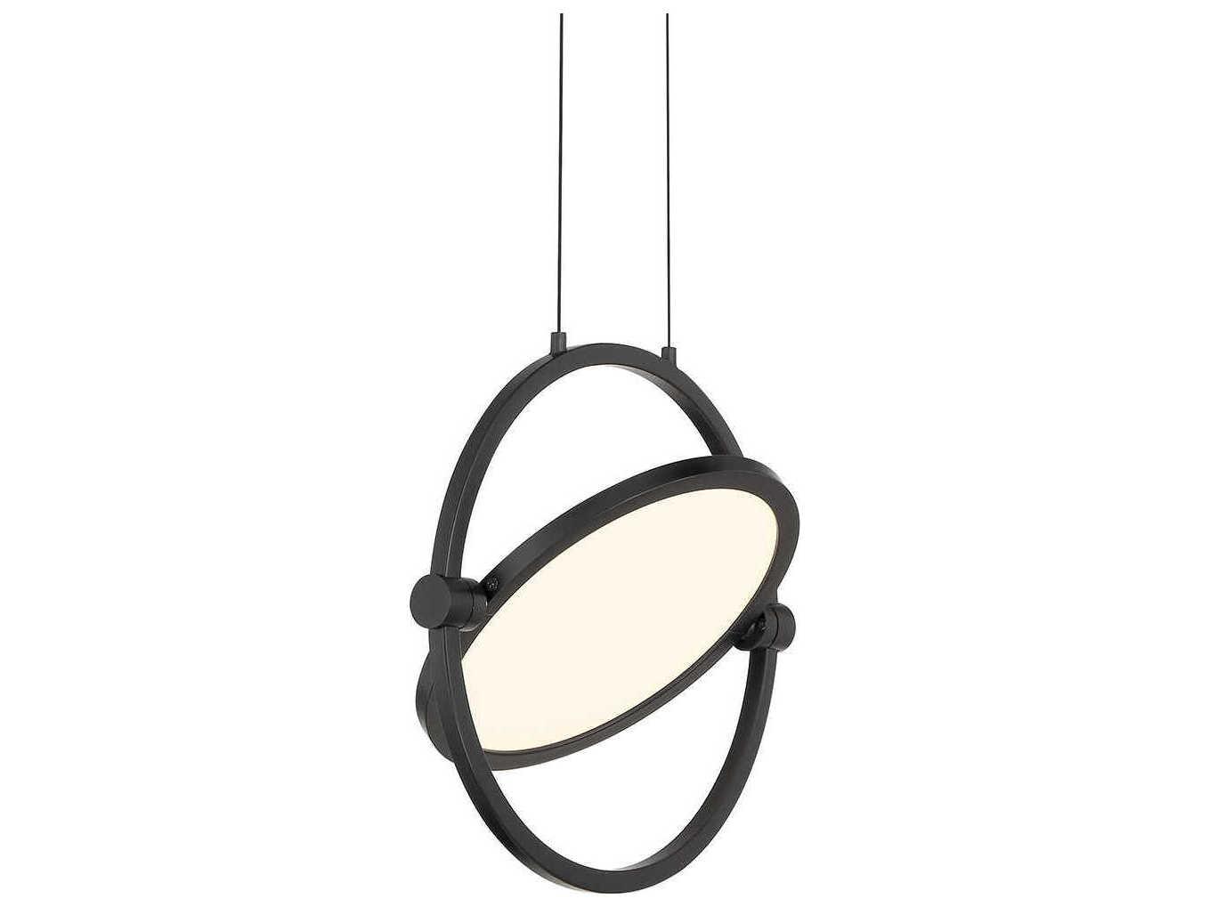 George Kovacs Studio 1-Light Coal Black LED Round Mini Pendant