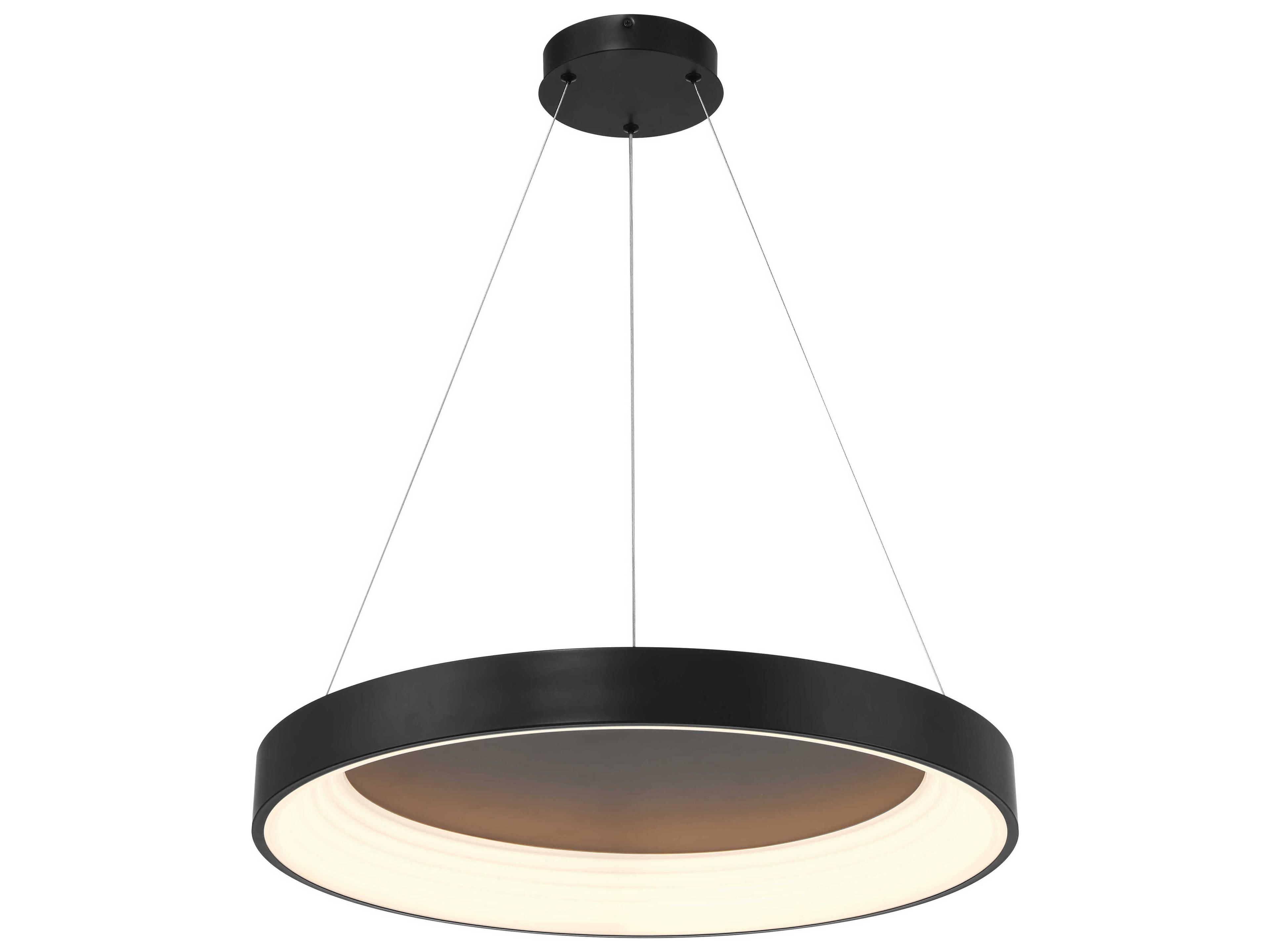 George Kovacs Conc 1-Light Coal Black Round Pendant