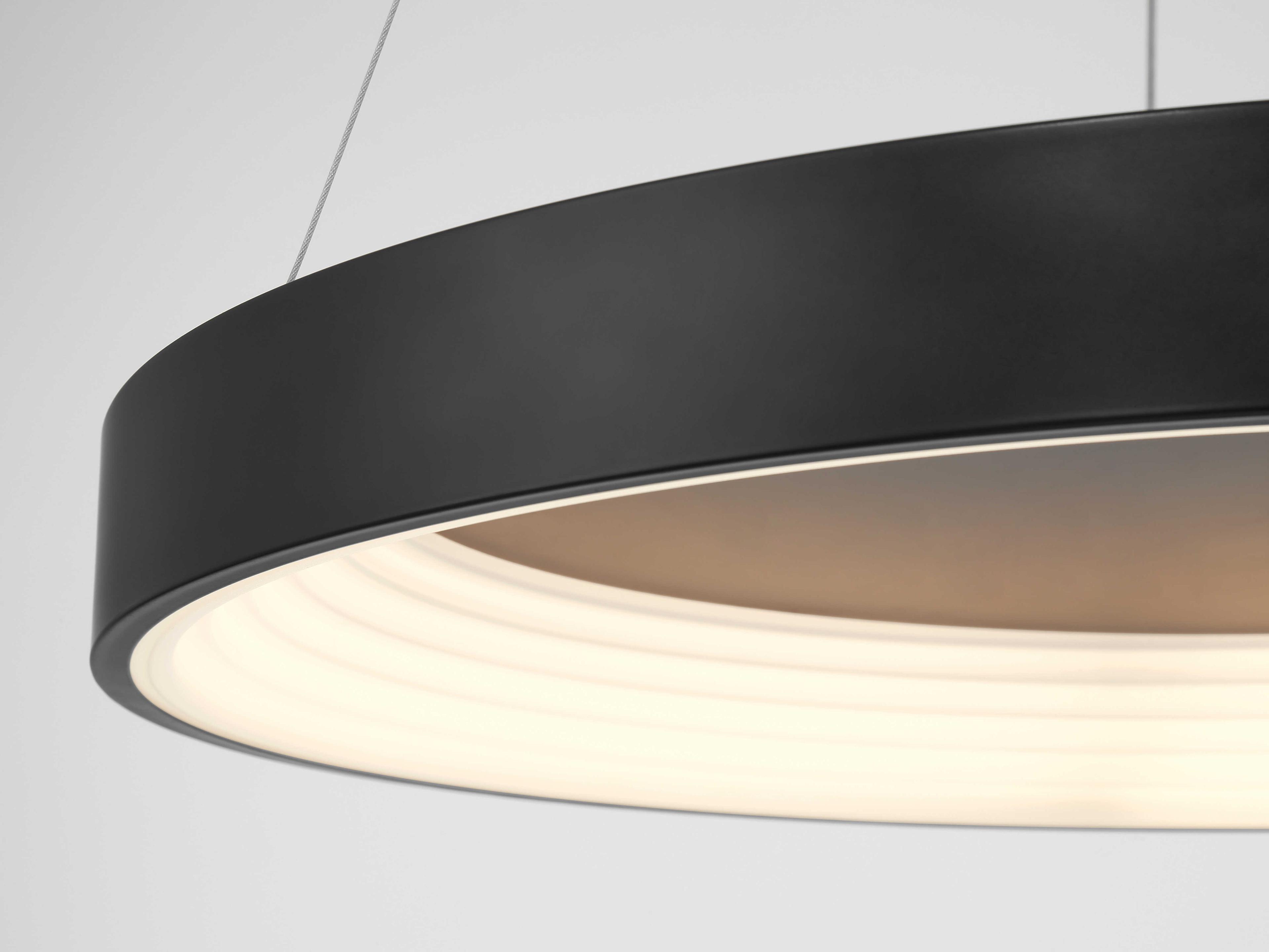 George Kovacs Conc 1-Light Coal Black Round Pendant