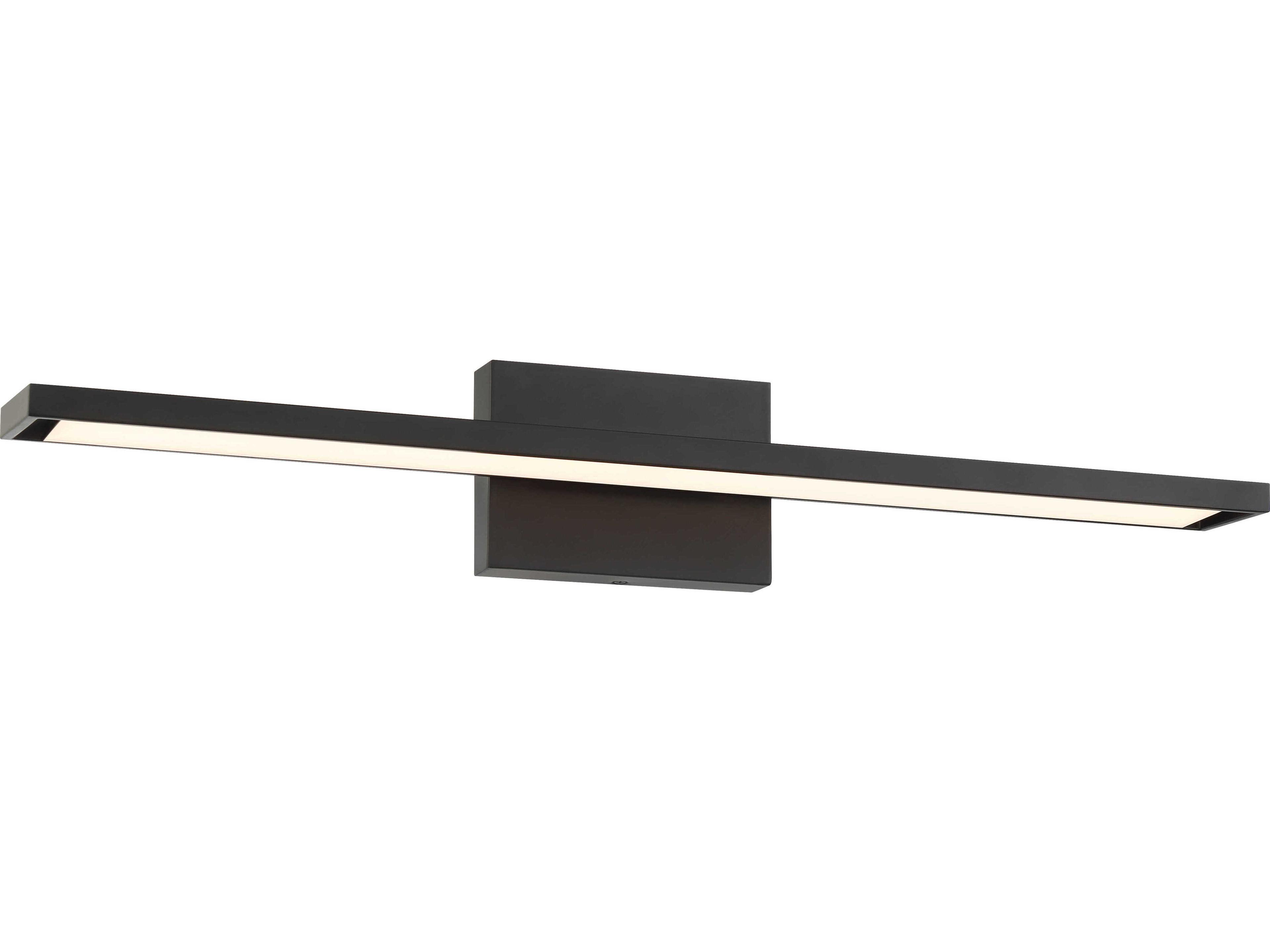 George Kovacs Parallel 1-Light Coal Black LED Vanity Light