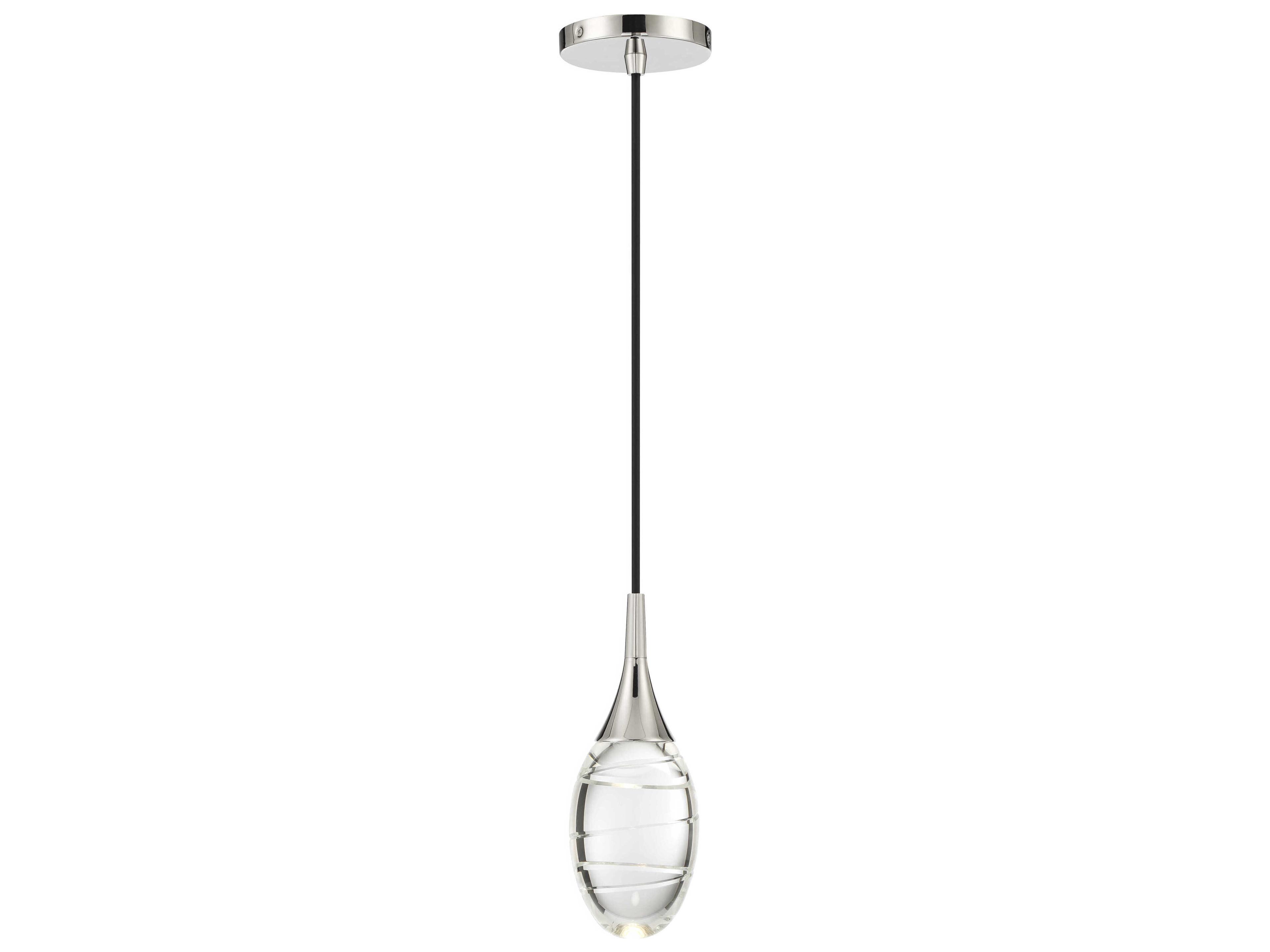George Kovacs Hail 1-Light Polished Nickel Mini Pendant