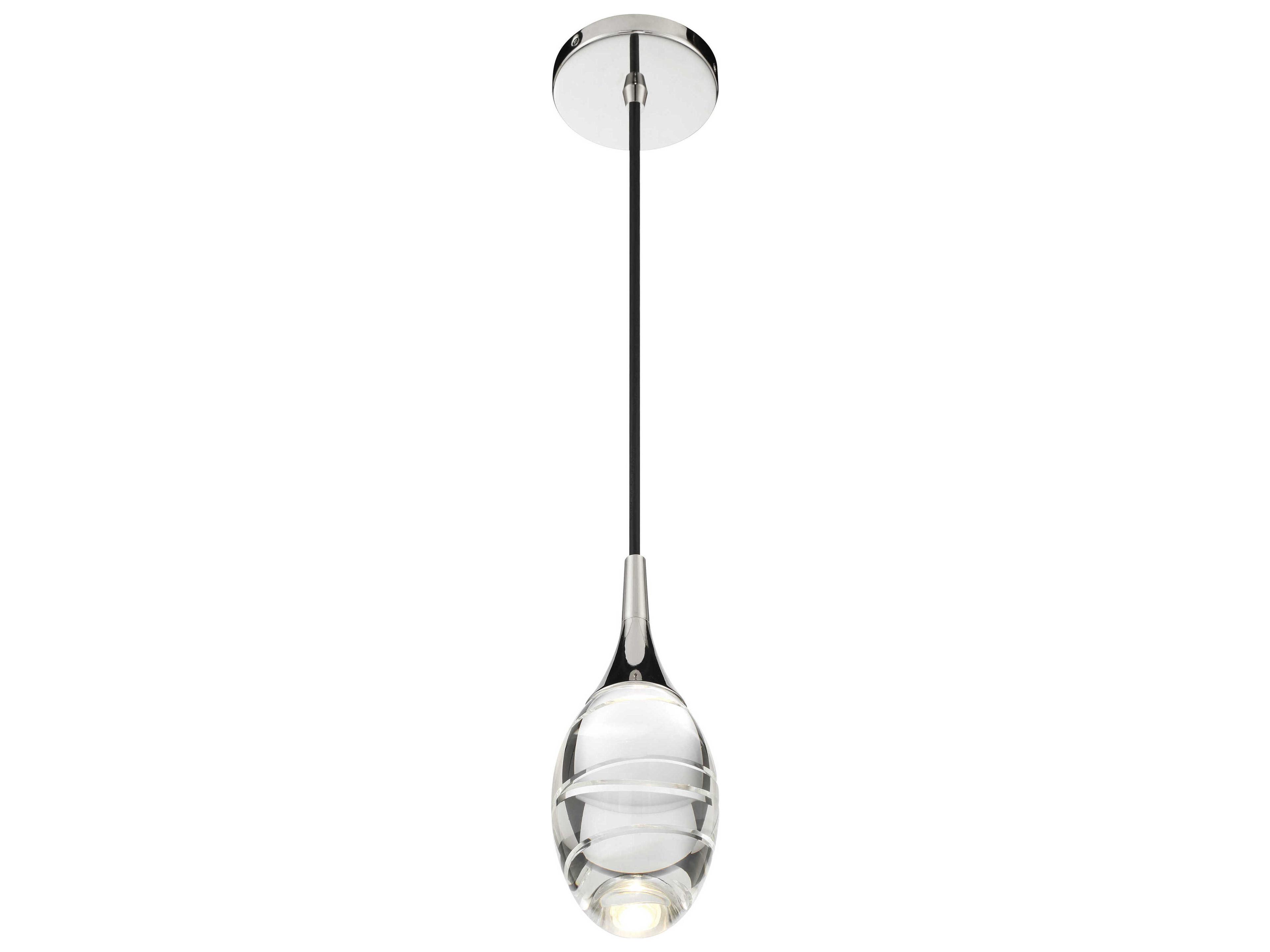 George Kovacs Hail 1-Light Polished Nickel Mini Pendant