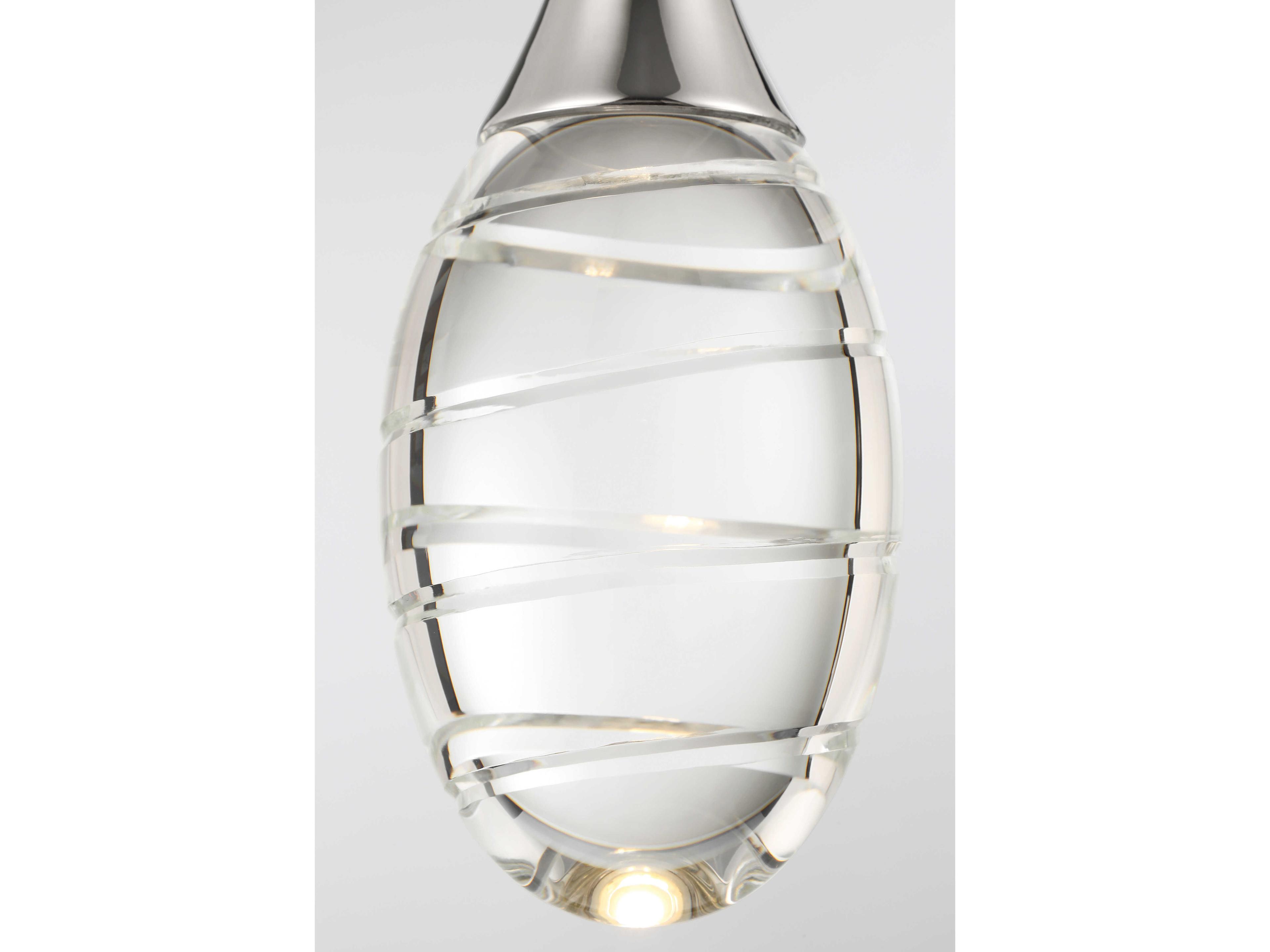 George Kovacs Hail 1-Light Polished Nickel Mini Pendant