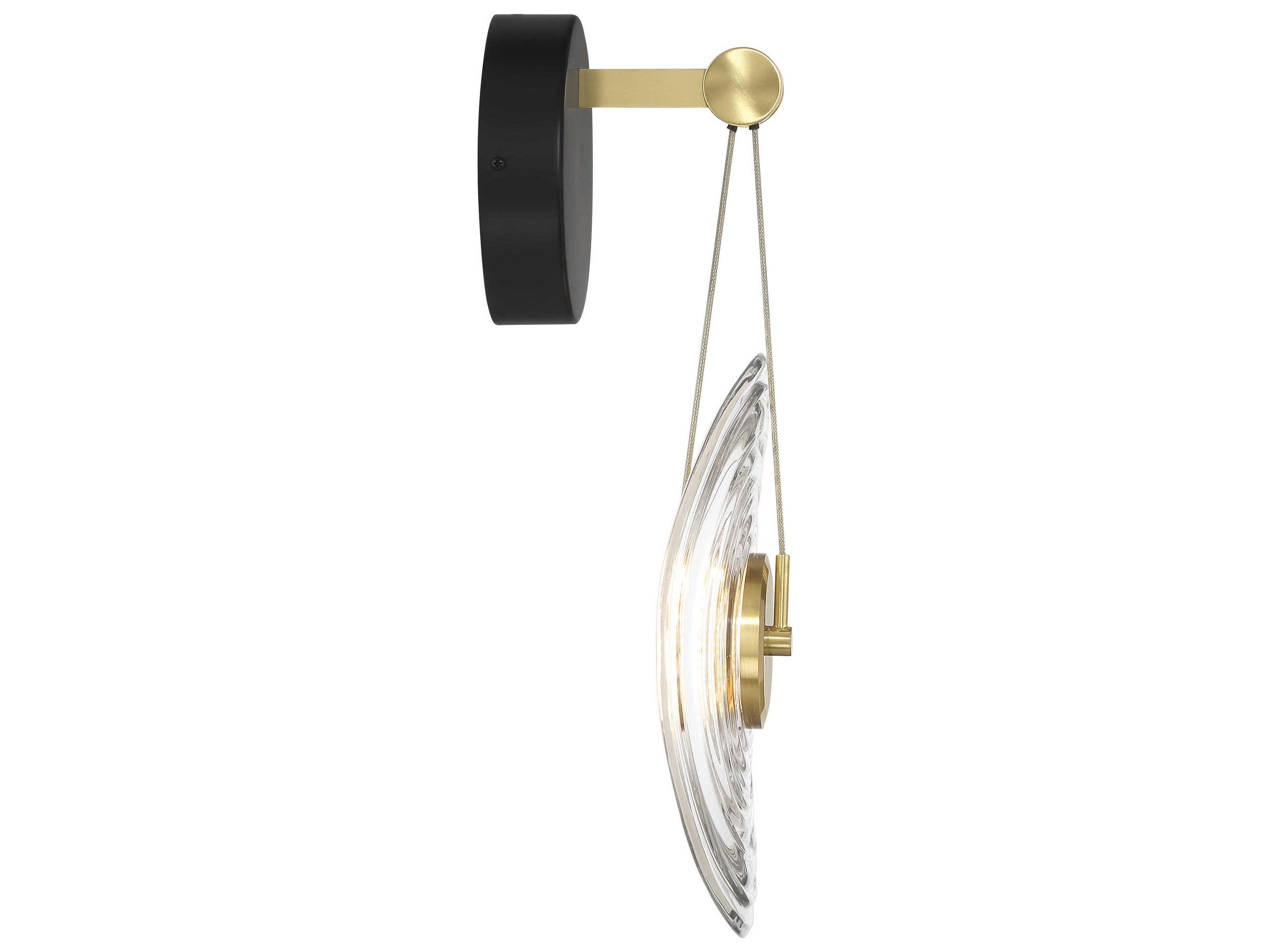 George Kovacs Topknot 1-Light Coal Brushed Gold Wall Sconce