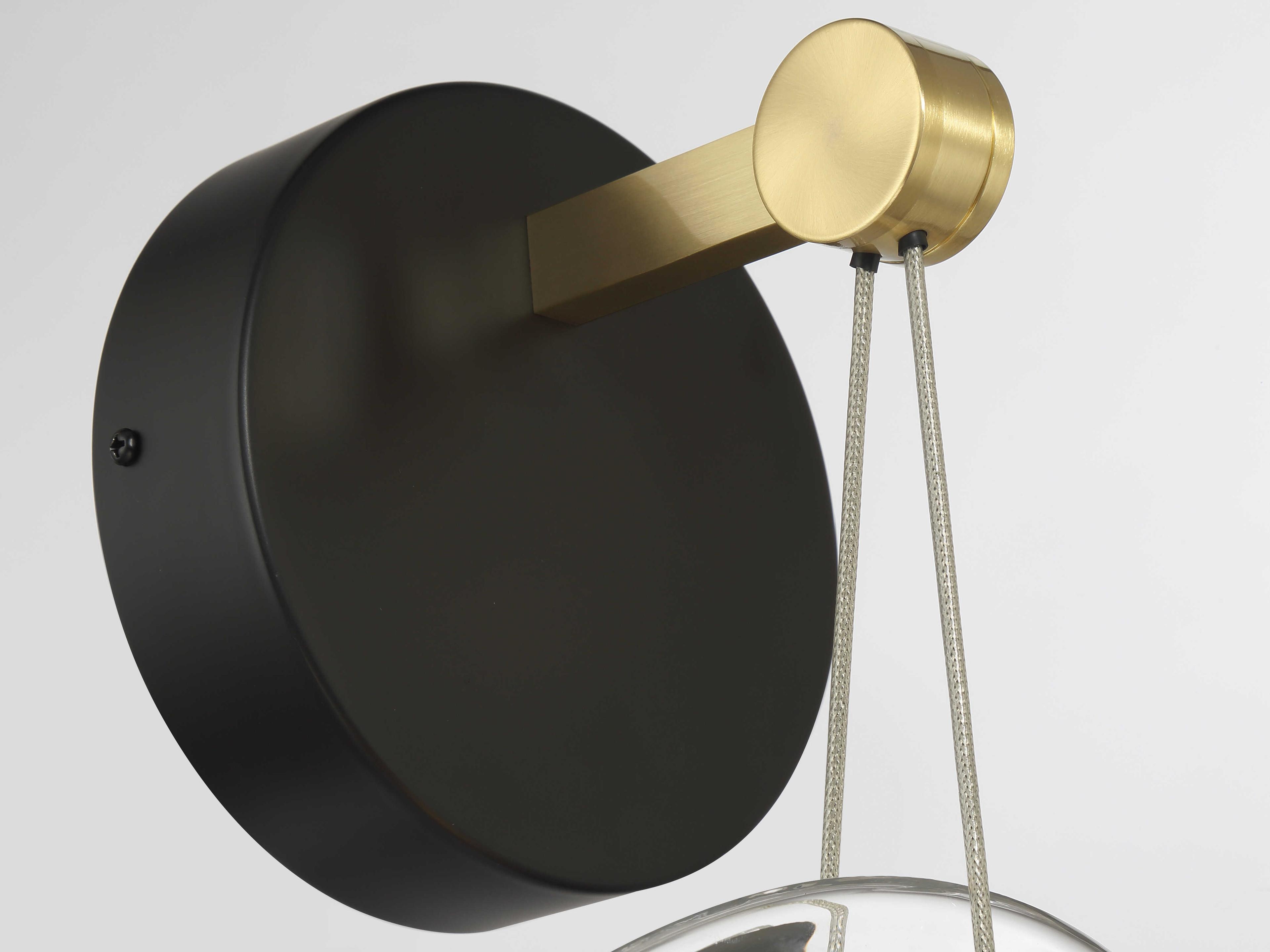 George Kovacs Topknot 1-Light Coal Brushed Gold Wall Sconce