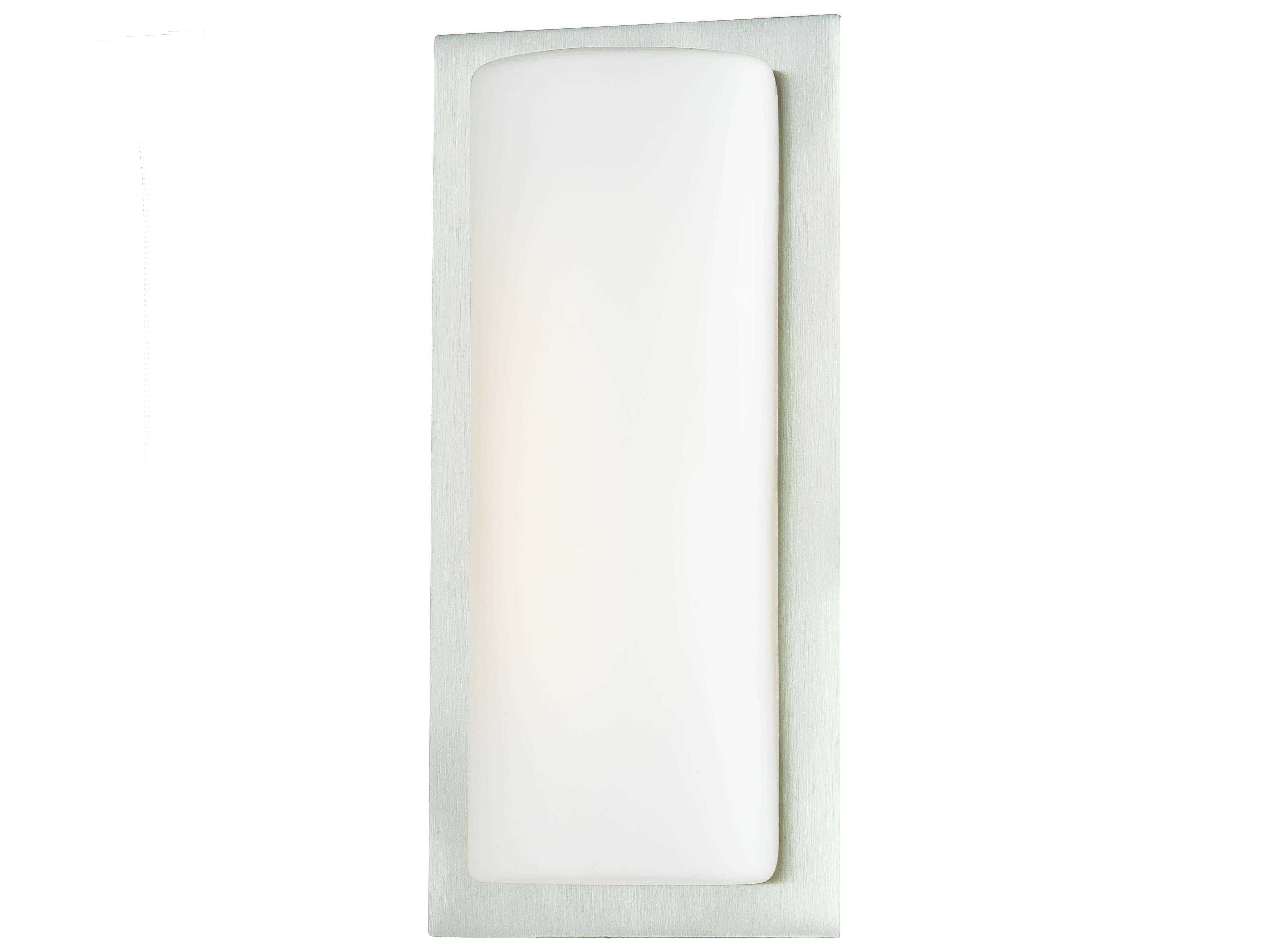 George Kovacs 1-Light Brushed Stainless Steel White Glass LED Wall Sconce