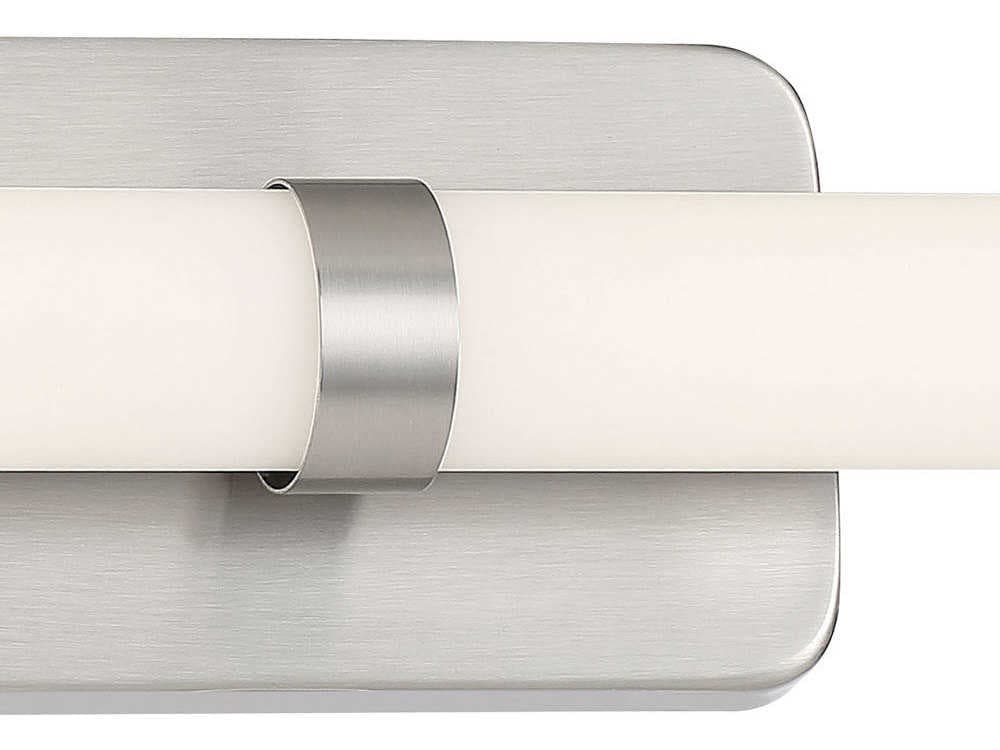 George Kovacs 1-Light Brushed Nickel Glass LED Vanity Light