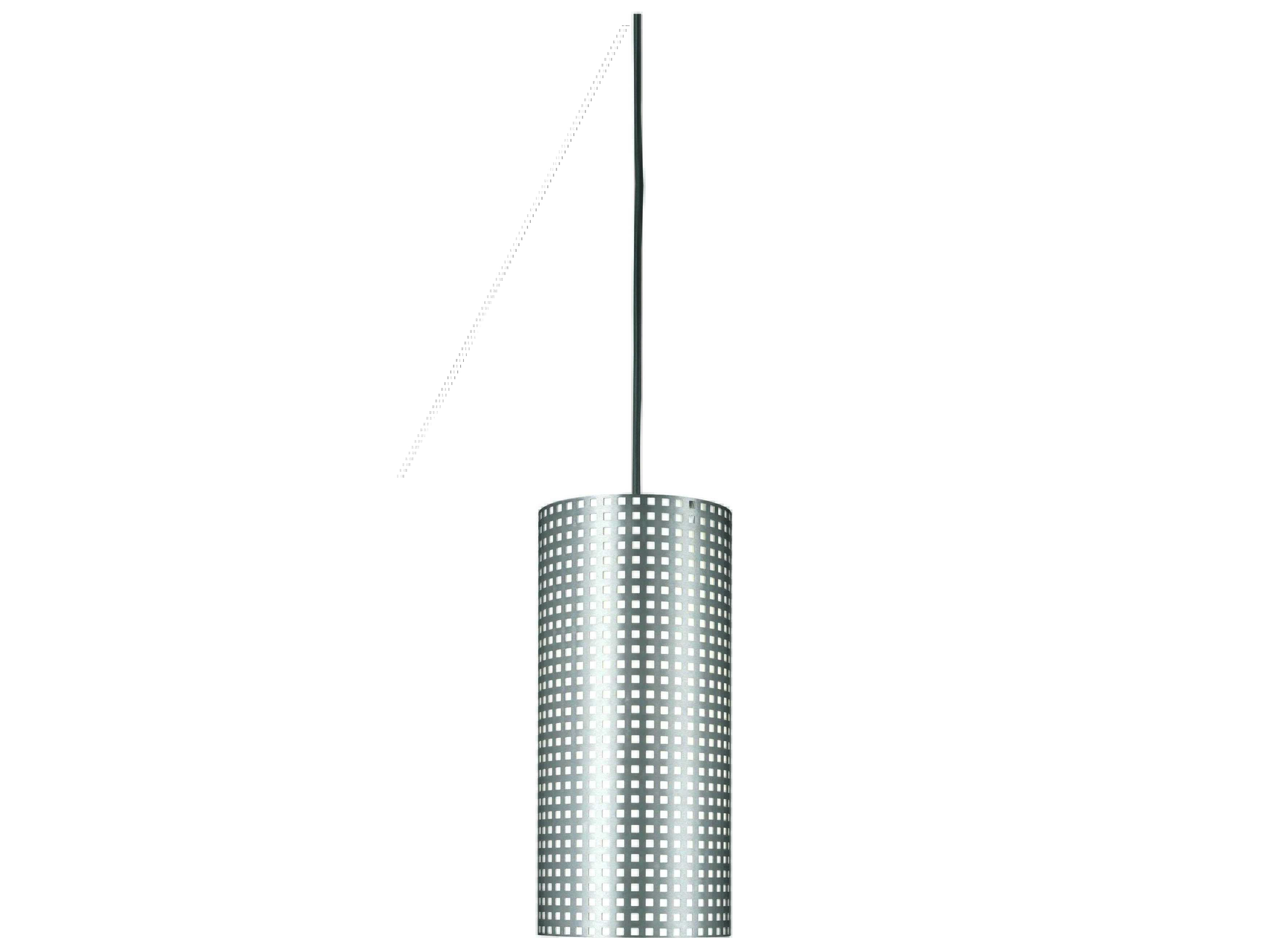 George Kovacs Grid 1-Light Brushed Nickel Cylinder Mini Pendant