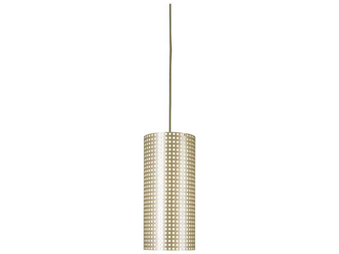 George Kovacs Grid 1-Light Sable Bronze Patina Cylinder Mini Pendant