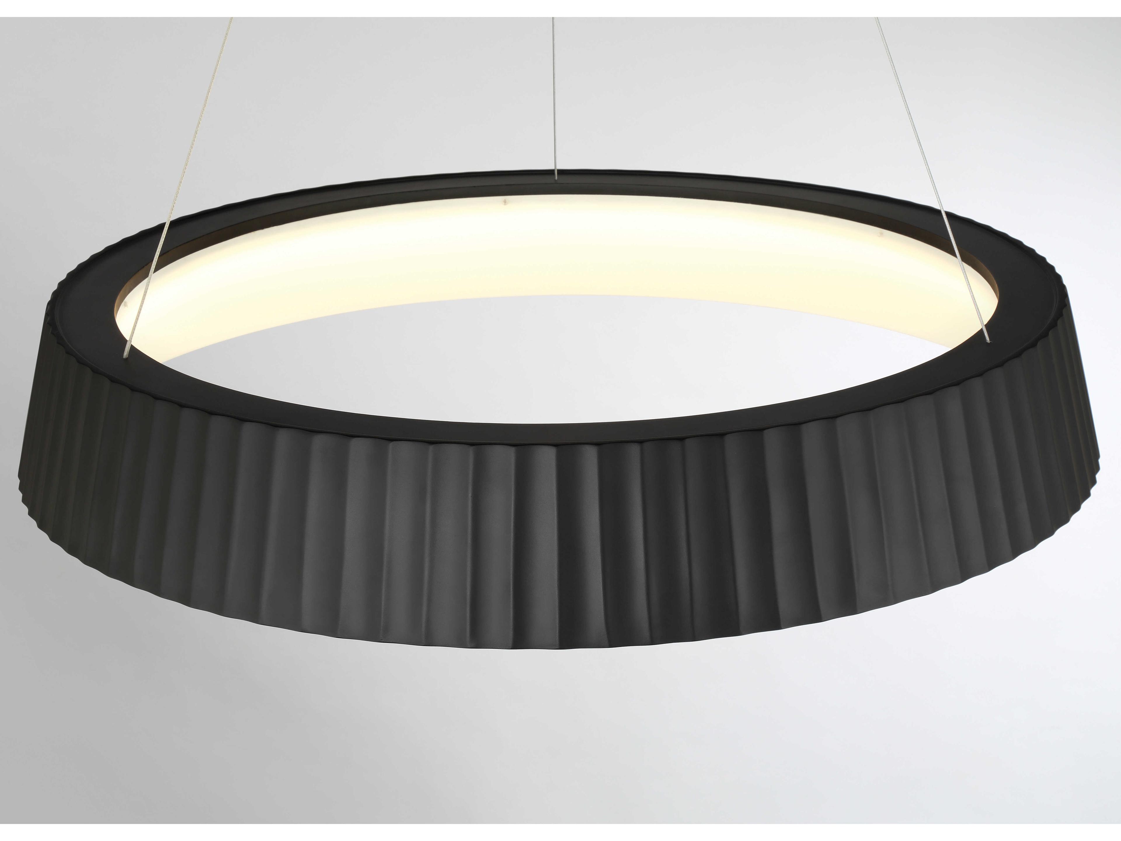 George Kovacs Star Gate 1-Light Coal Black Round Pendant