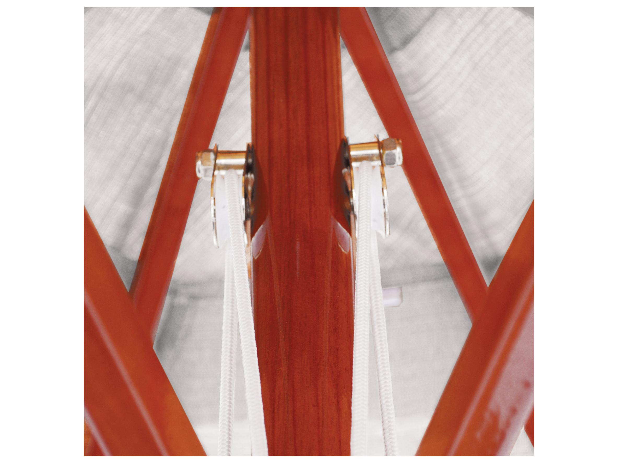 Galtech Quick Ship Wood 9 Foot Octagon Double Pulley Lift Outdoor Umbrella