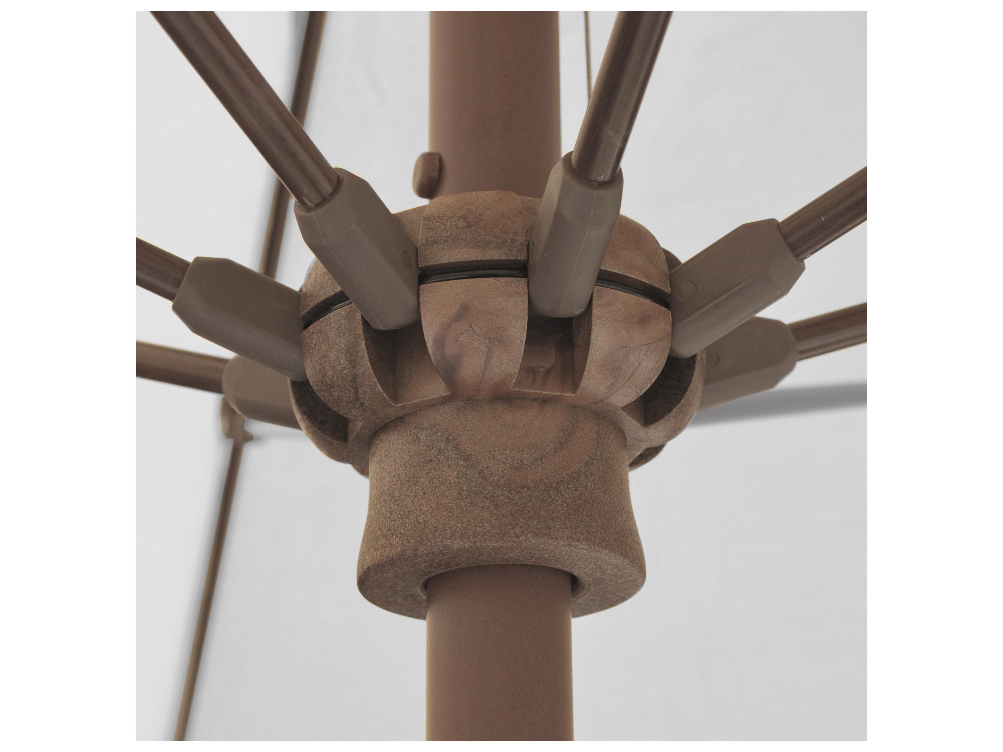 Galtech Quick Ship Aluminum 9 Foot Octagon Crank Lift Manual Tilt Outdoor Patio Umbrella