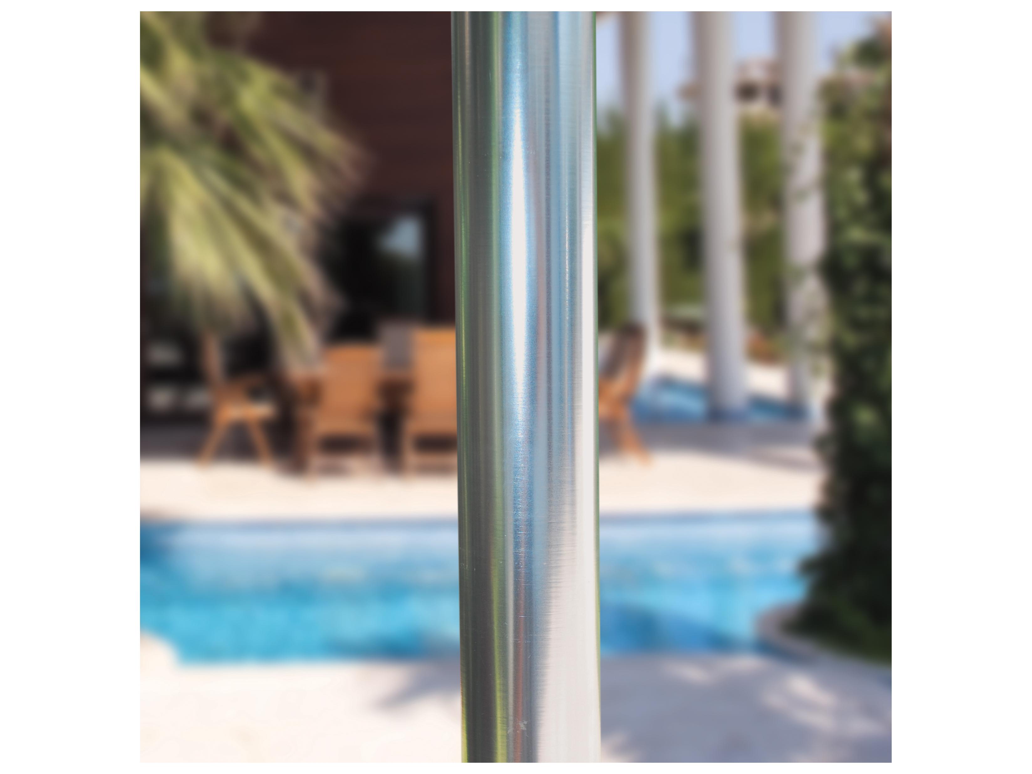 Galtech Quick Ship Commercial Aluminum 7.5 Foot Octagon Push Up Lift Outdoor Umbrella