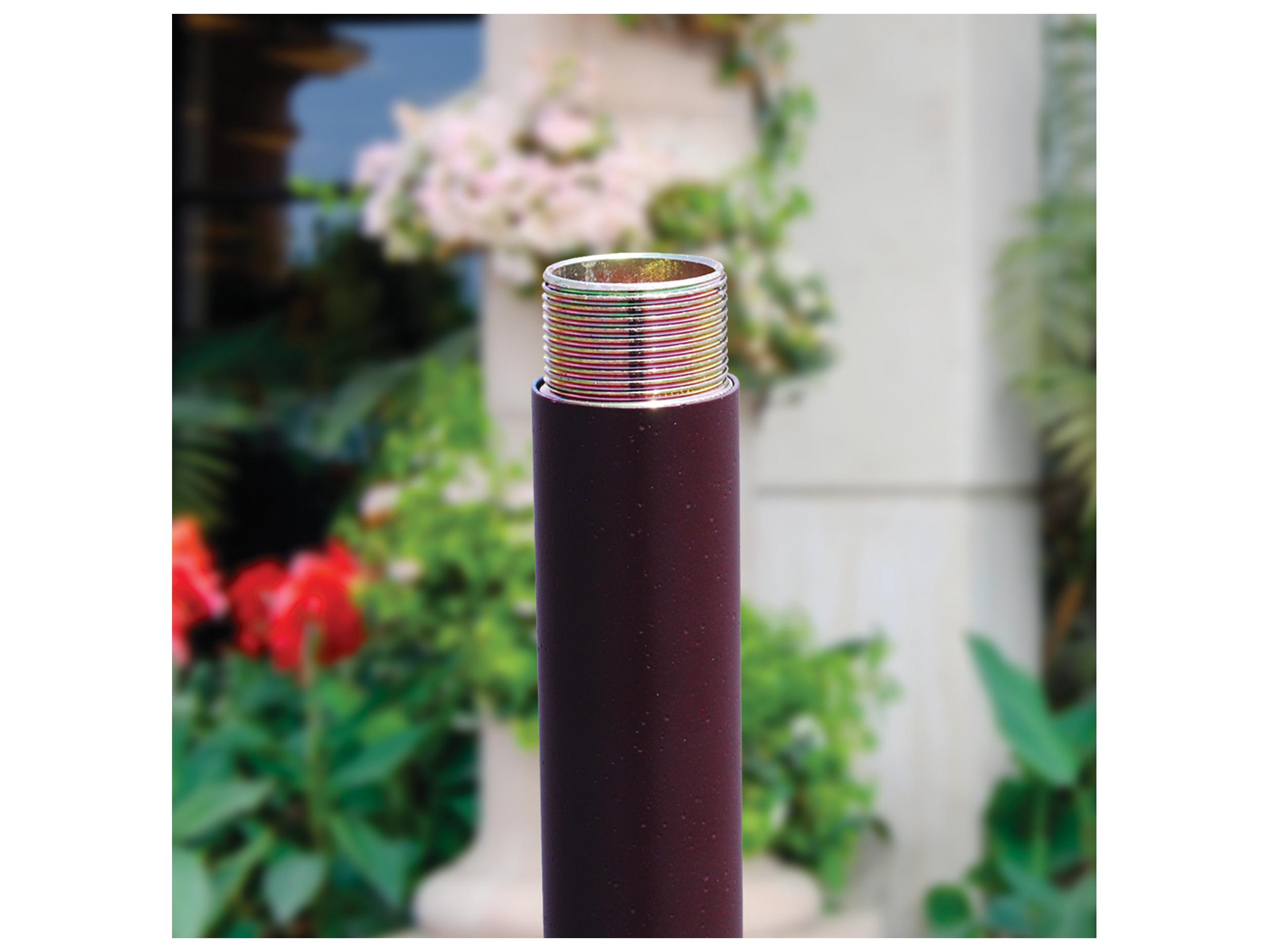 Galtech Quick Ship Commercial Aluminum Antique Bronze 7 x 3 Foot Half Wall Crank Lift Patio Umbrella