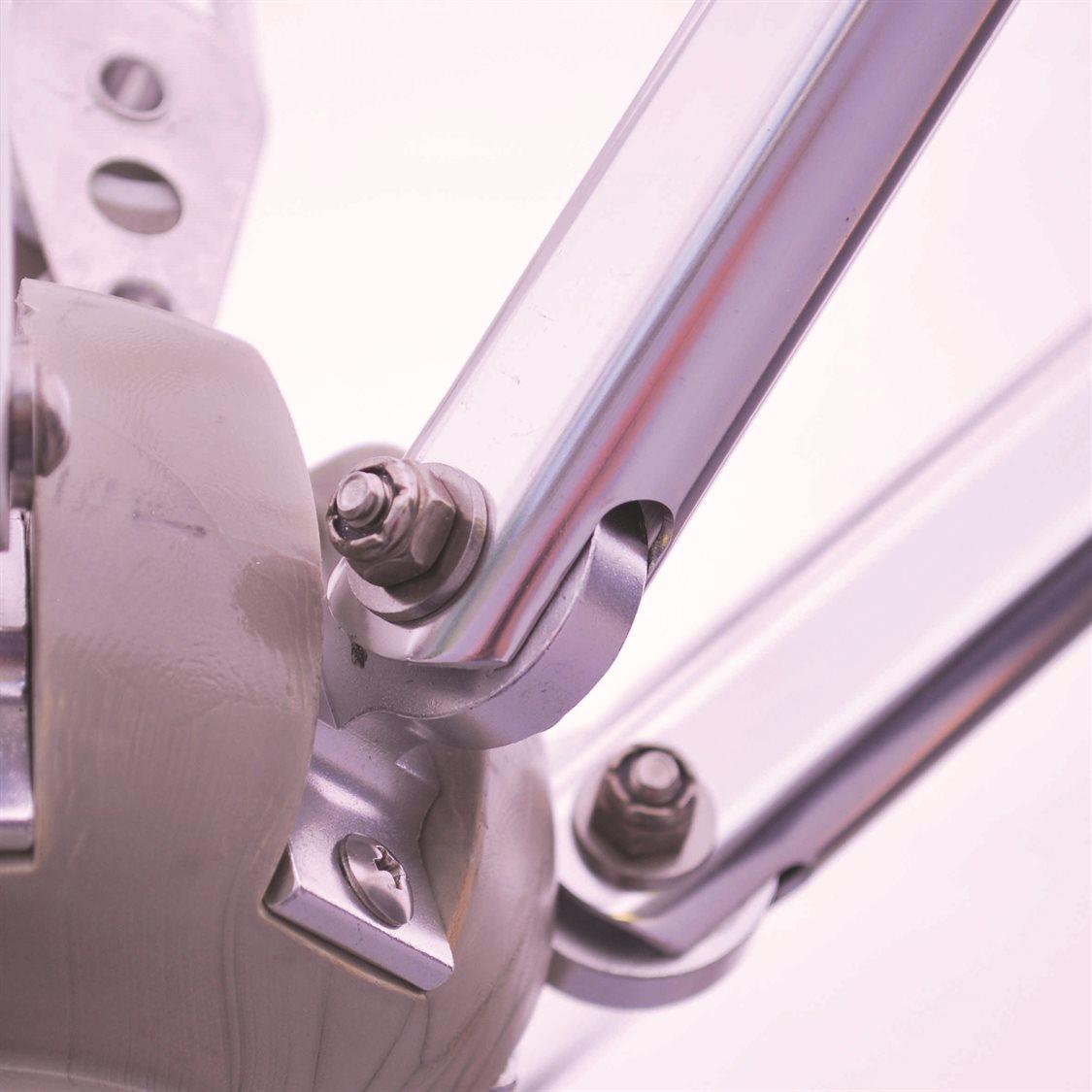 Galtech Quick Ship Commercial 11 Foot Silver Pulley Lift Outdoor Patio Umbrella