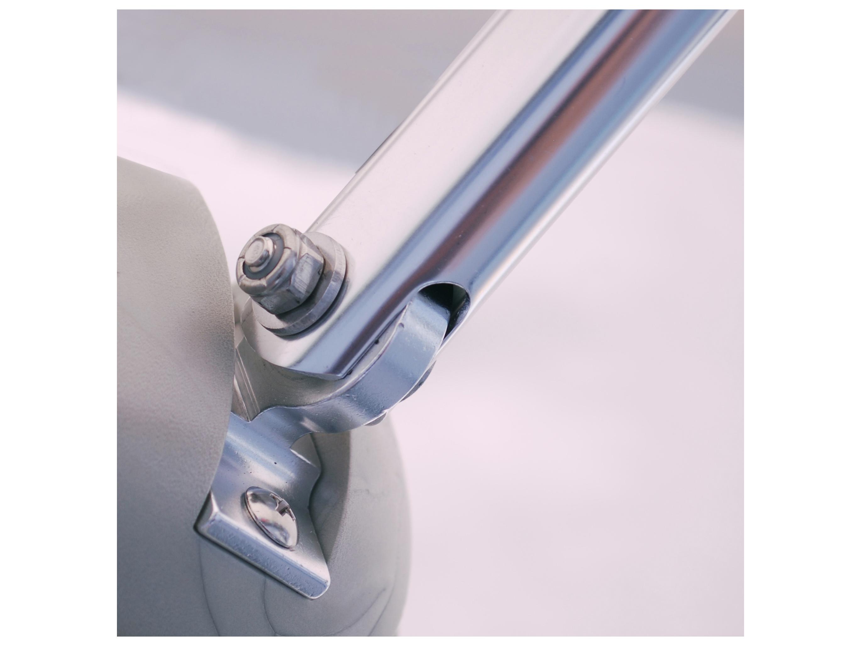 Galtech Quick Ship Commercial Aluminum Silver 8 Foot Square Pulley Lift Patio Umbrella