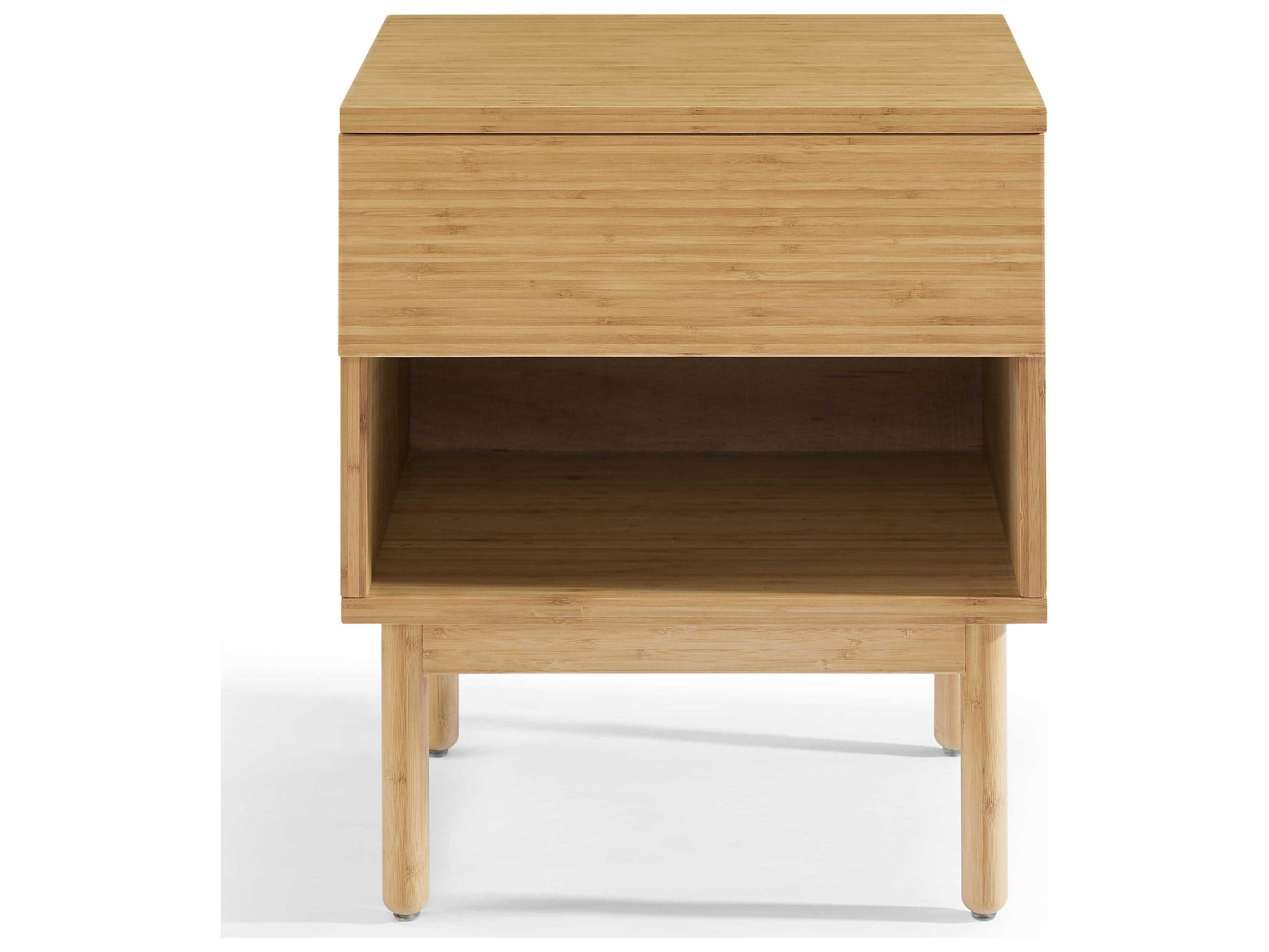 Greenington Eco Ridge 1-Drawer Brown Bamboo Wood Nightstand
