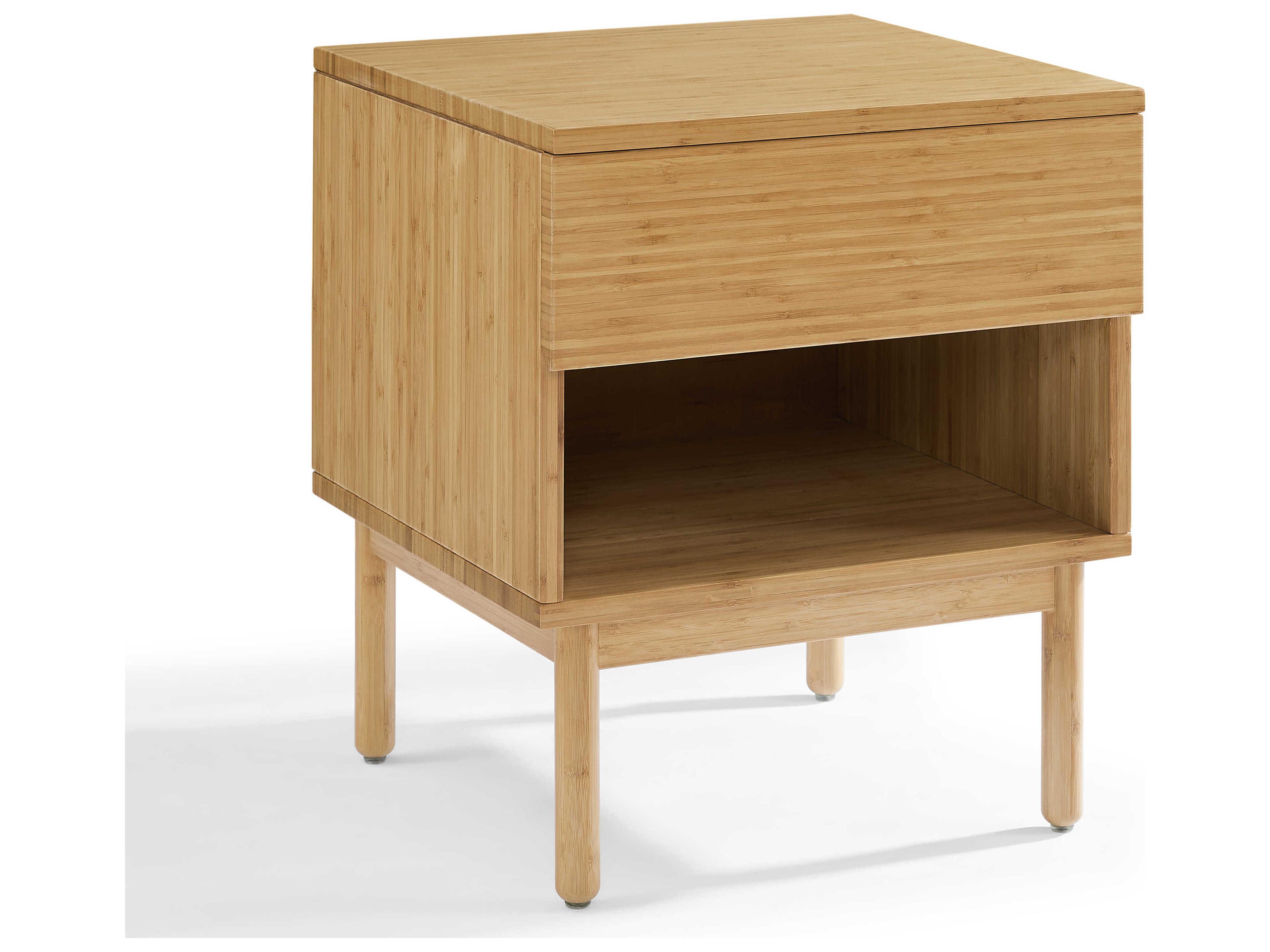 Greenington Eco Ridge 1-Drawer Brown Bamboo Wood Nightstand