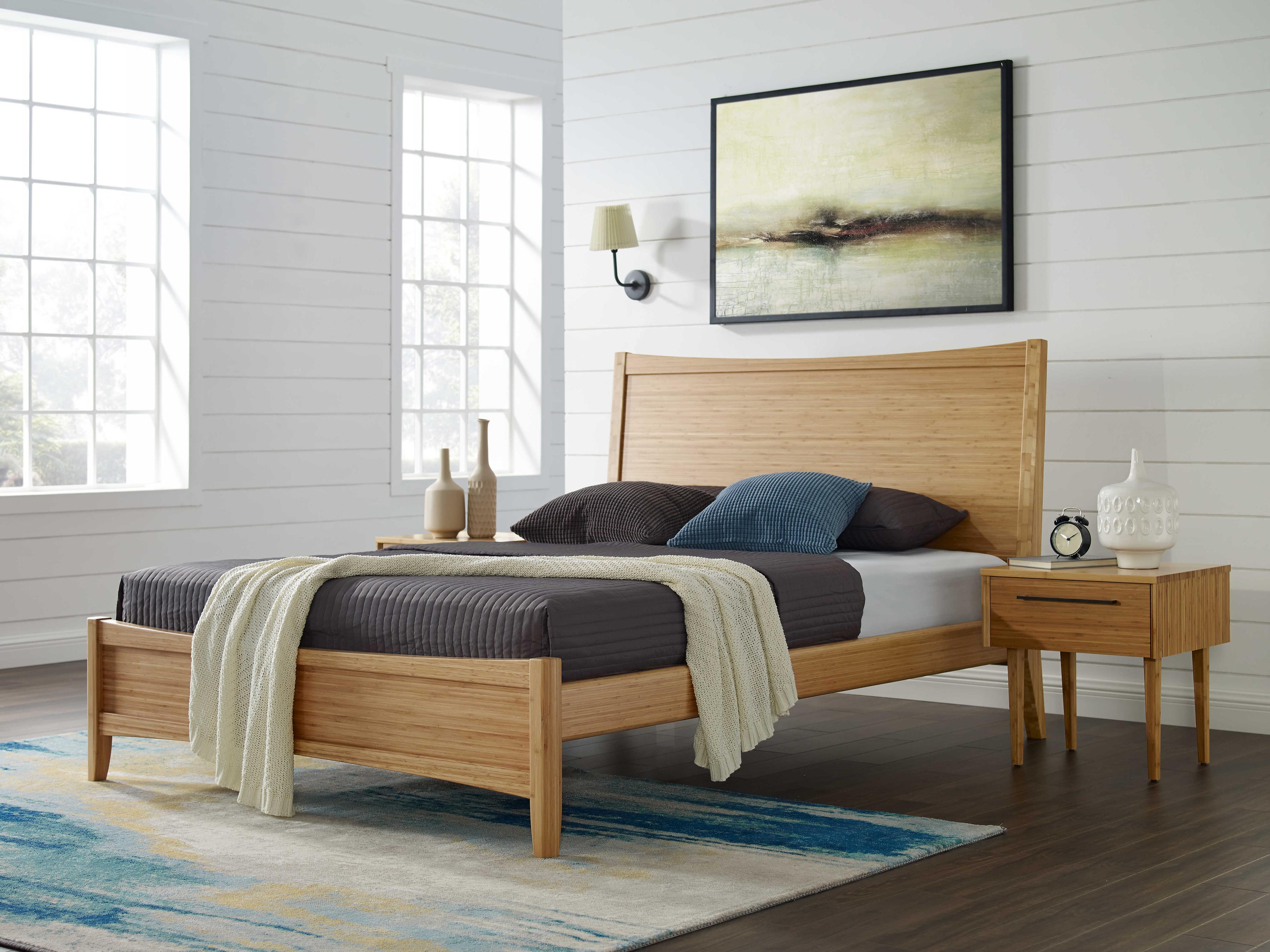 Greenington Eco Ridge By Bamax Caramelized Brown Bamboo Wood Queen Platform Bed