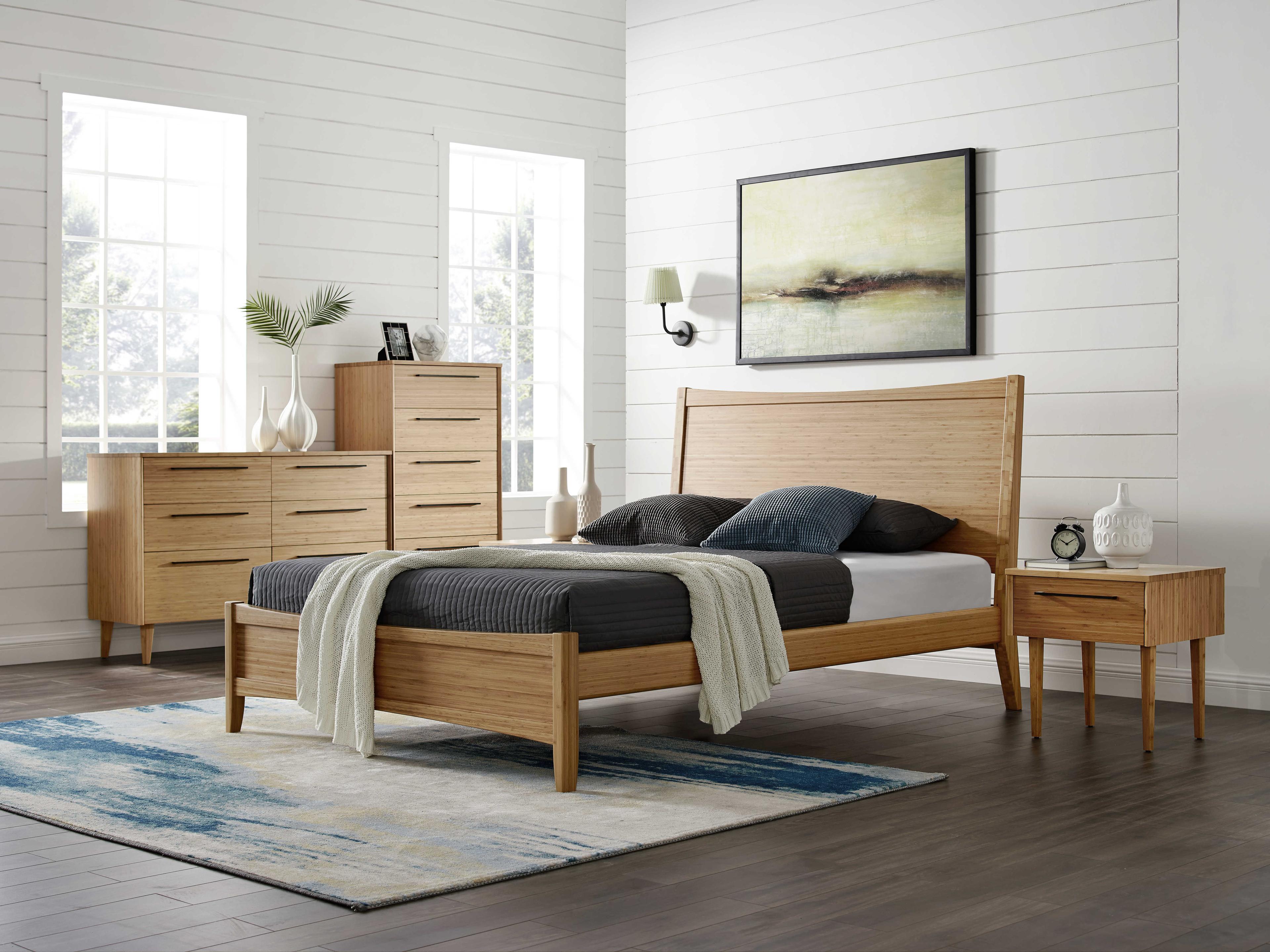 Greenington Eco Ridge By Bamax Caramelized Brown Bamboo Wood Queen Platform Bed
