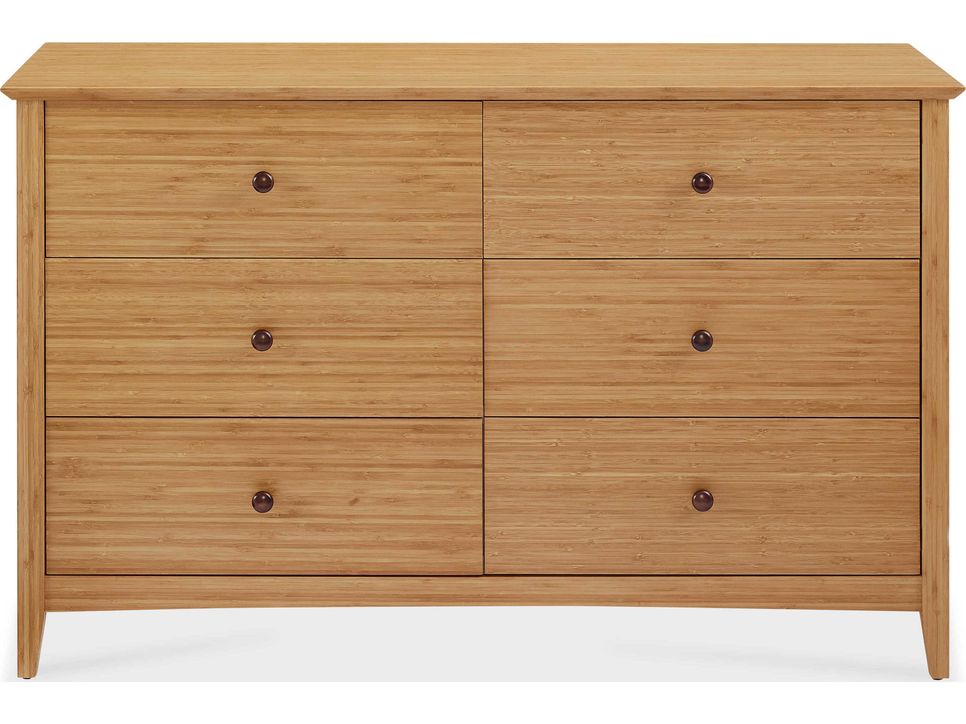 Greenington Eco Ridge By Bamax 6-Drawers Brown Bamboo Wood Double Dresser