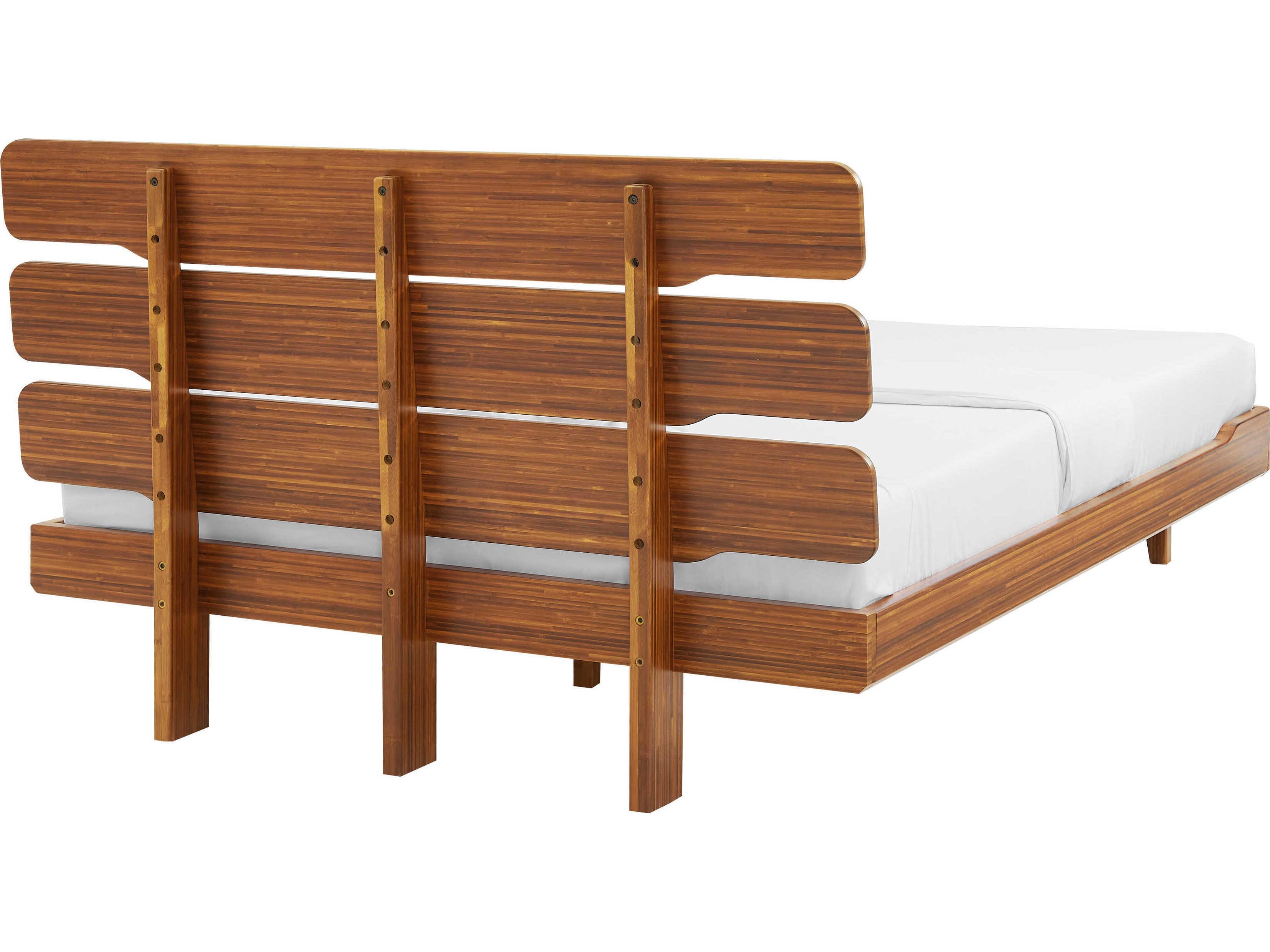 Greenington Currant Amber Brown Bamboo Wood Queen Platform Bed