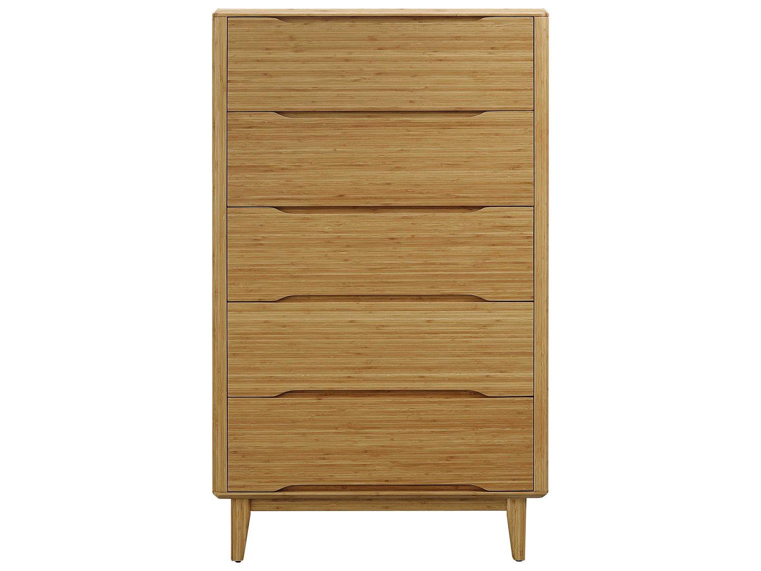 Greenington Currant 5-Drawers Caramelized Brown Bamboo Wood Accent Chest