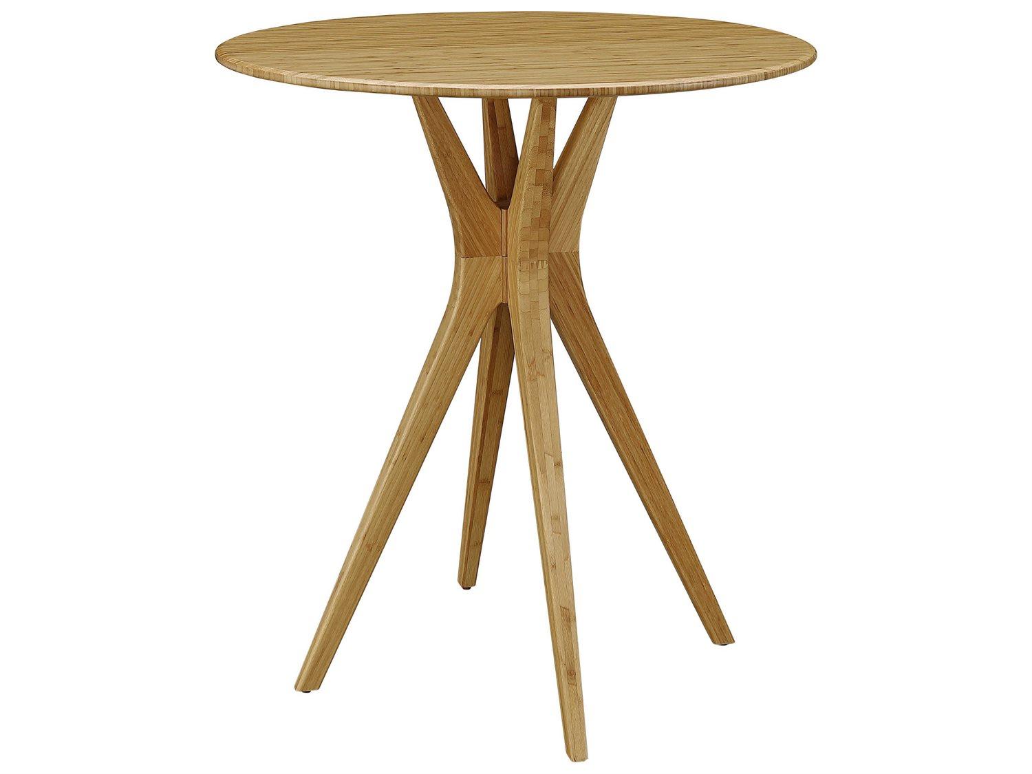 Greenington Mimosa Caramelized Round Wood Bar Table