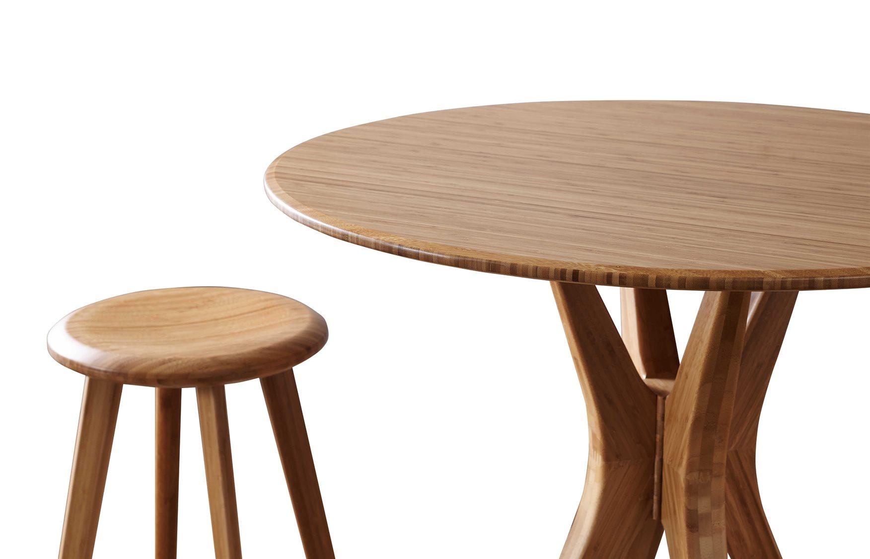 Greenington Mimosa Caramelized Round Wood Bar Table