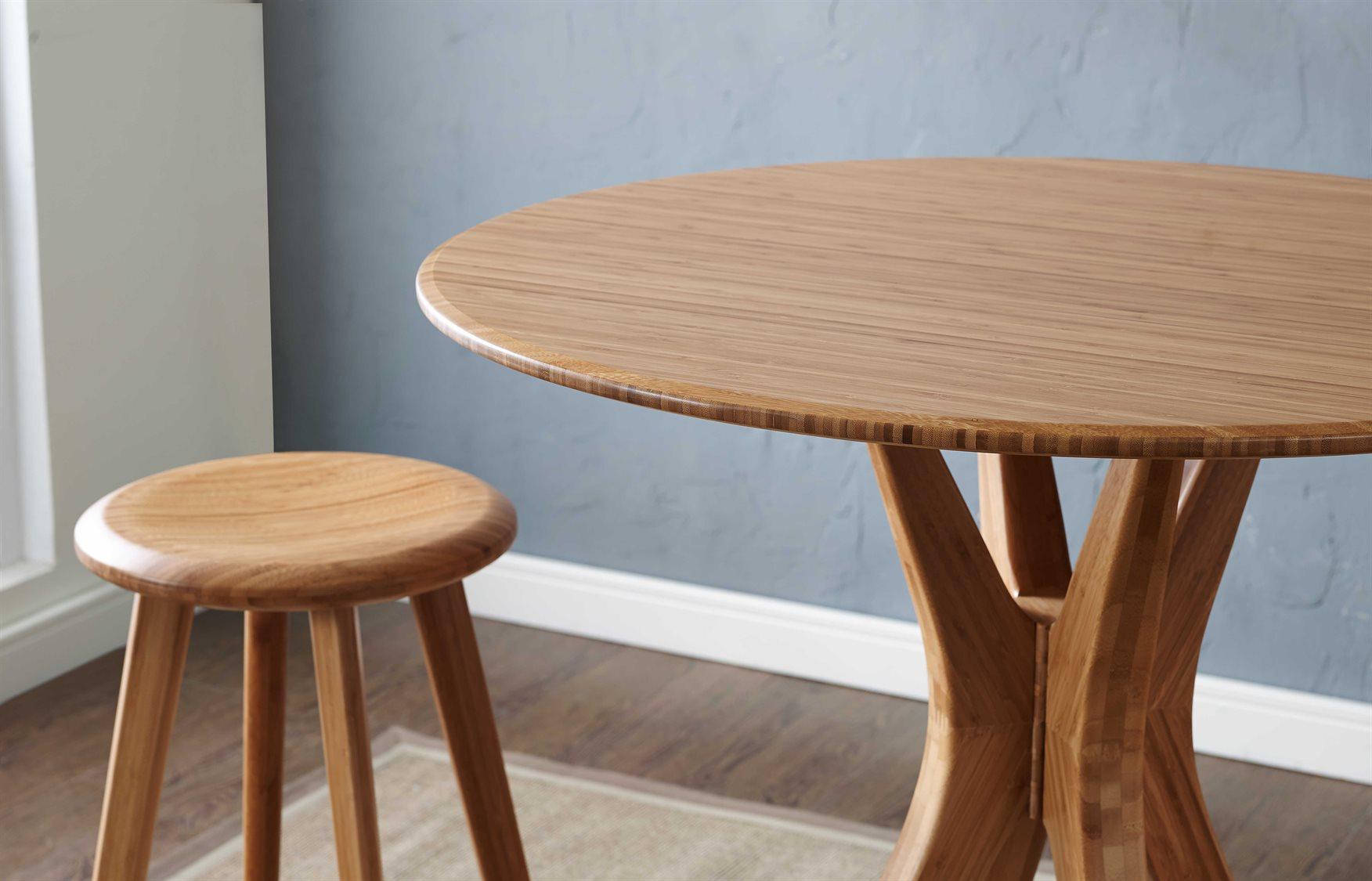 Greenington Mimosa Caramelized Round Wood Bar Table