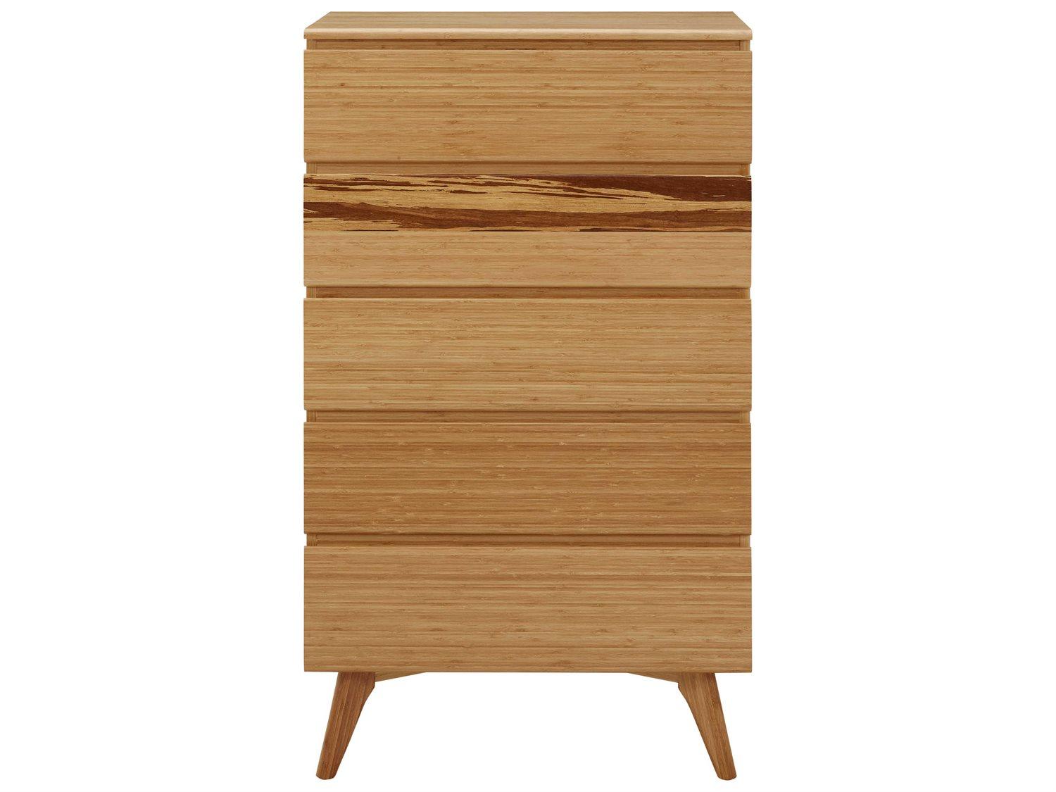 Greenington Azara 5-Drawers Caramelized Brown Bamboo Wood Accent Chest