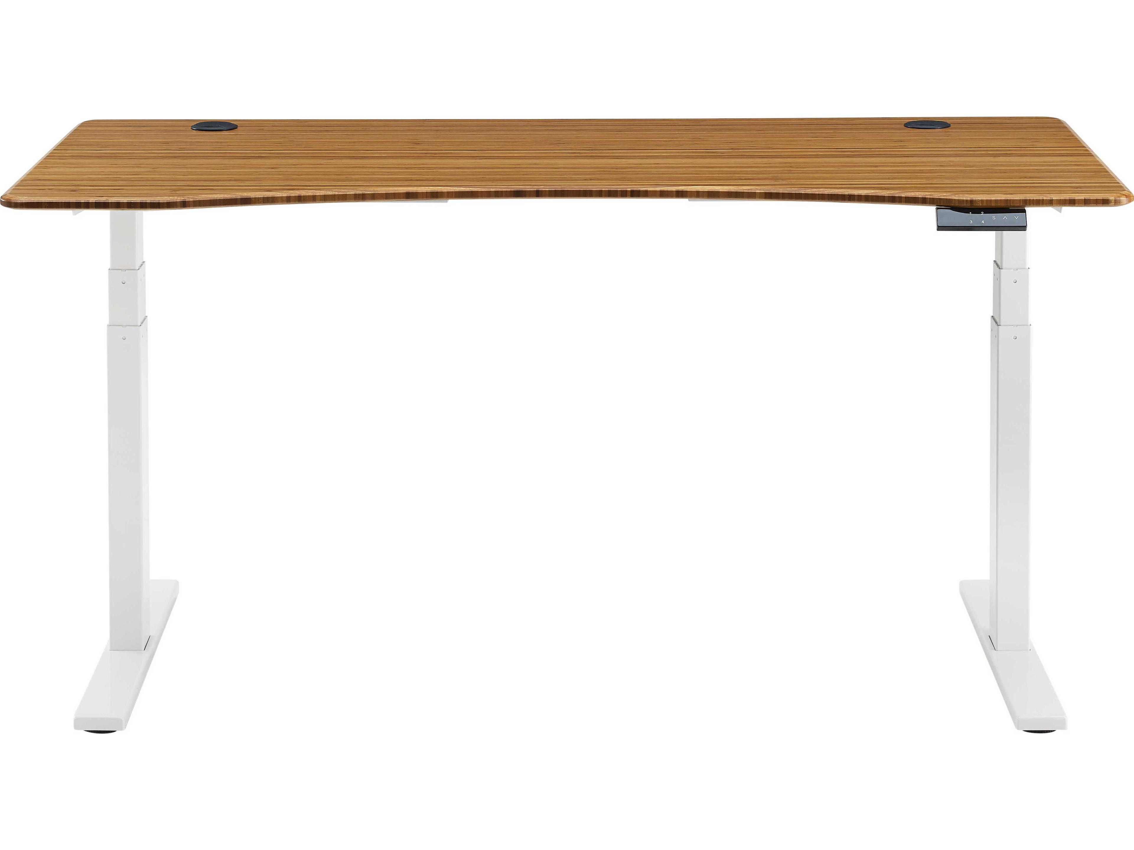 Greenington Accent Amber Brown Bamboo Wood Computer Desk