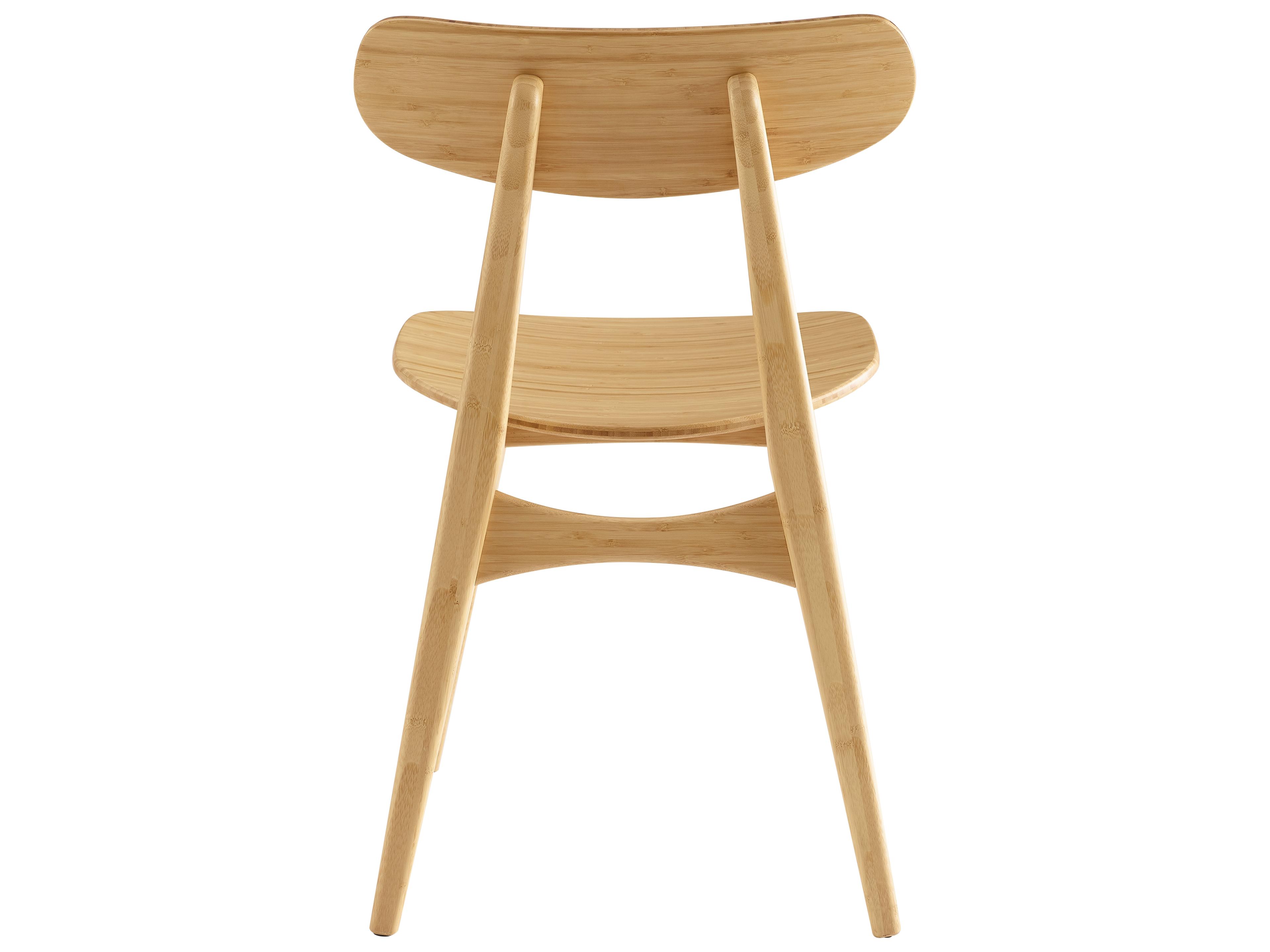 Greenington Cassia Bamboo Wood Natural Armless Dining Chair Set of 2