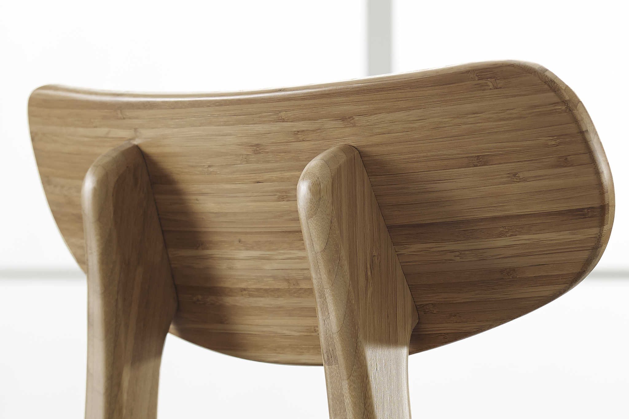 Greenington Cassia Leather Bamboo Wood Brown Upholstered Side Dining Chair