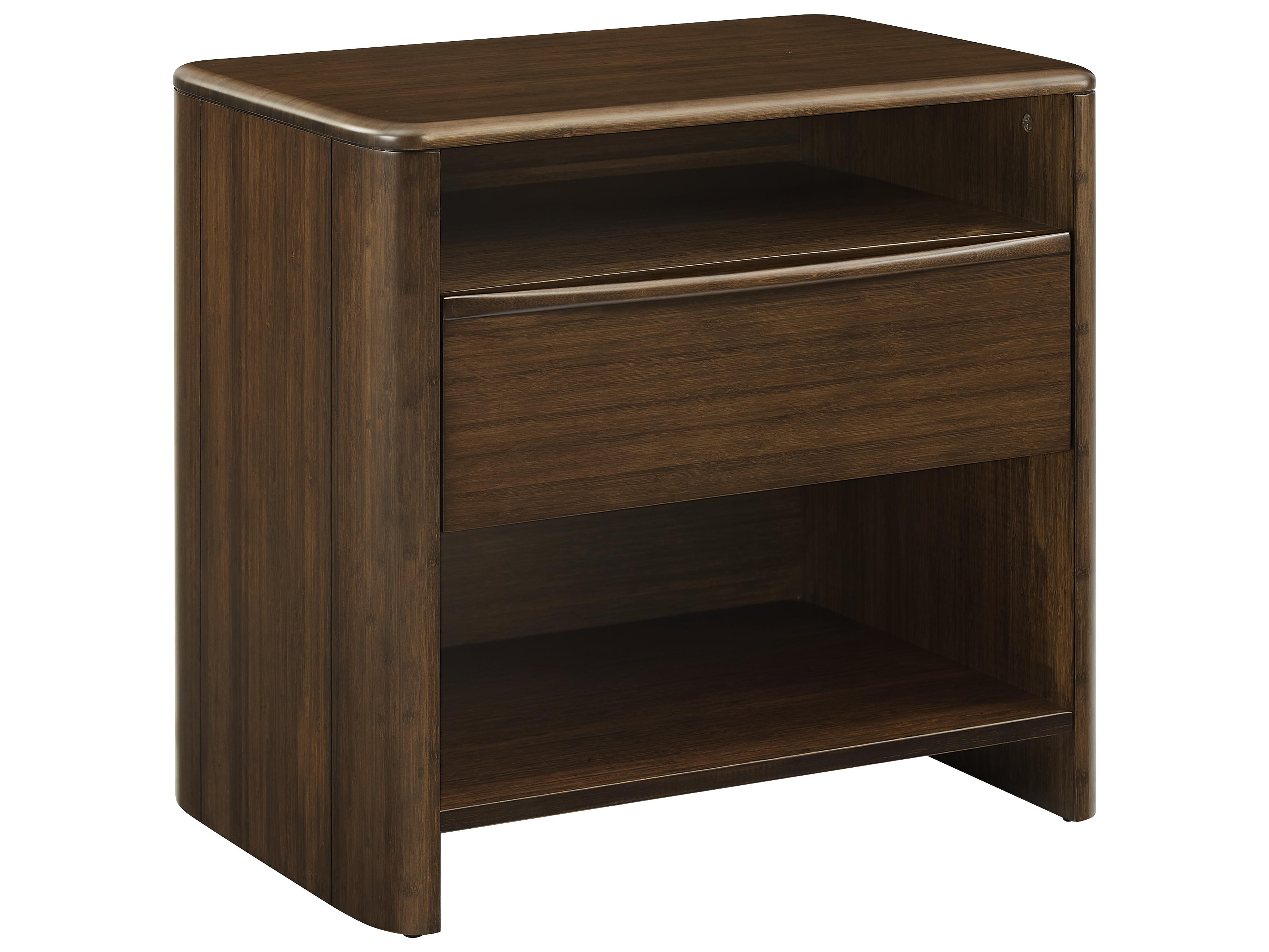 Greenington Catalina 1-Drawer Brown Bamboo Wood Nightstand